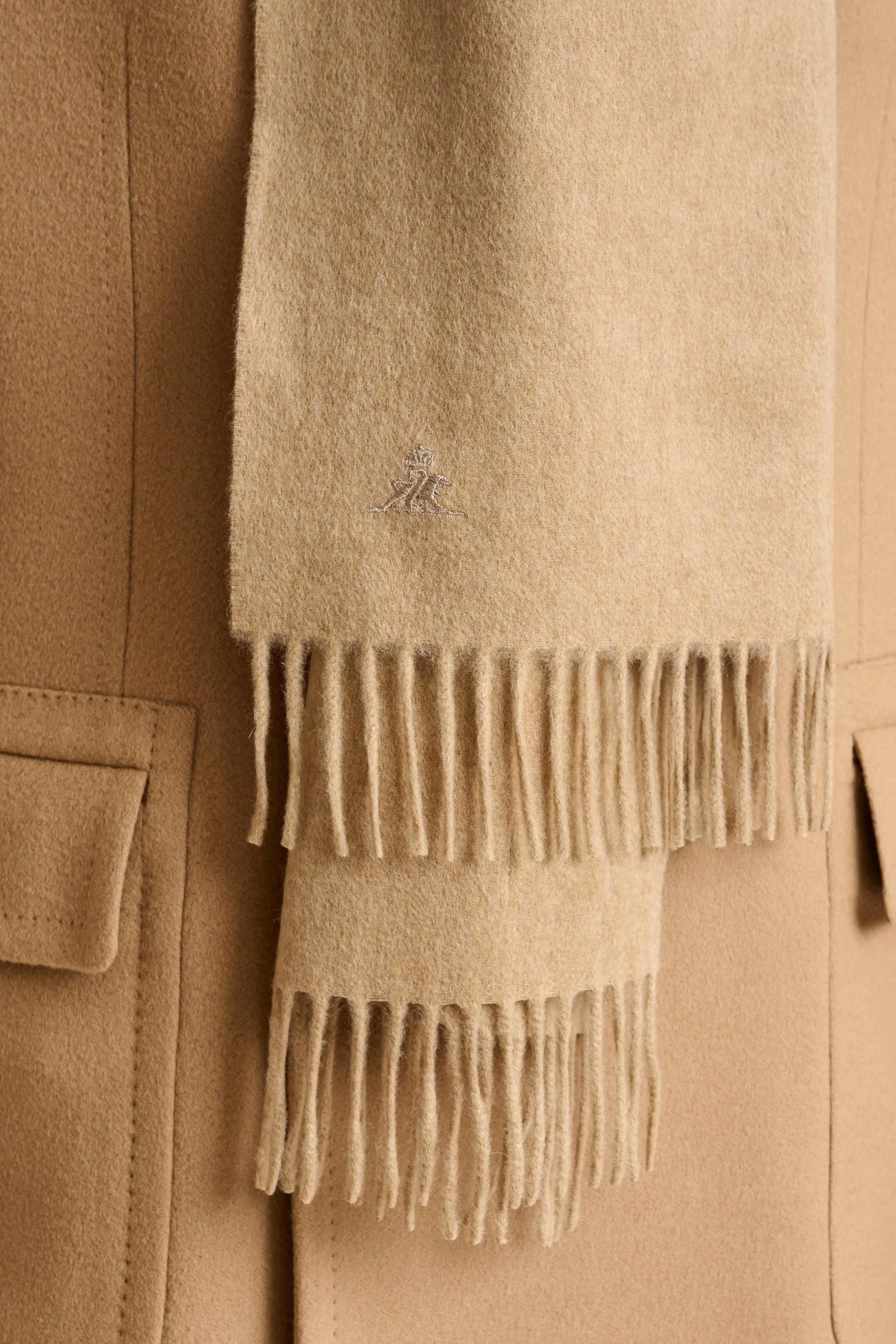 Light Brown 100% Pure Cashmere Scarf