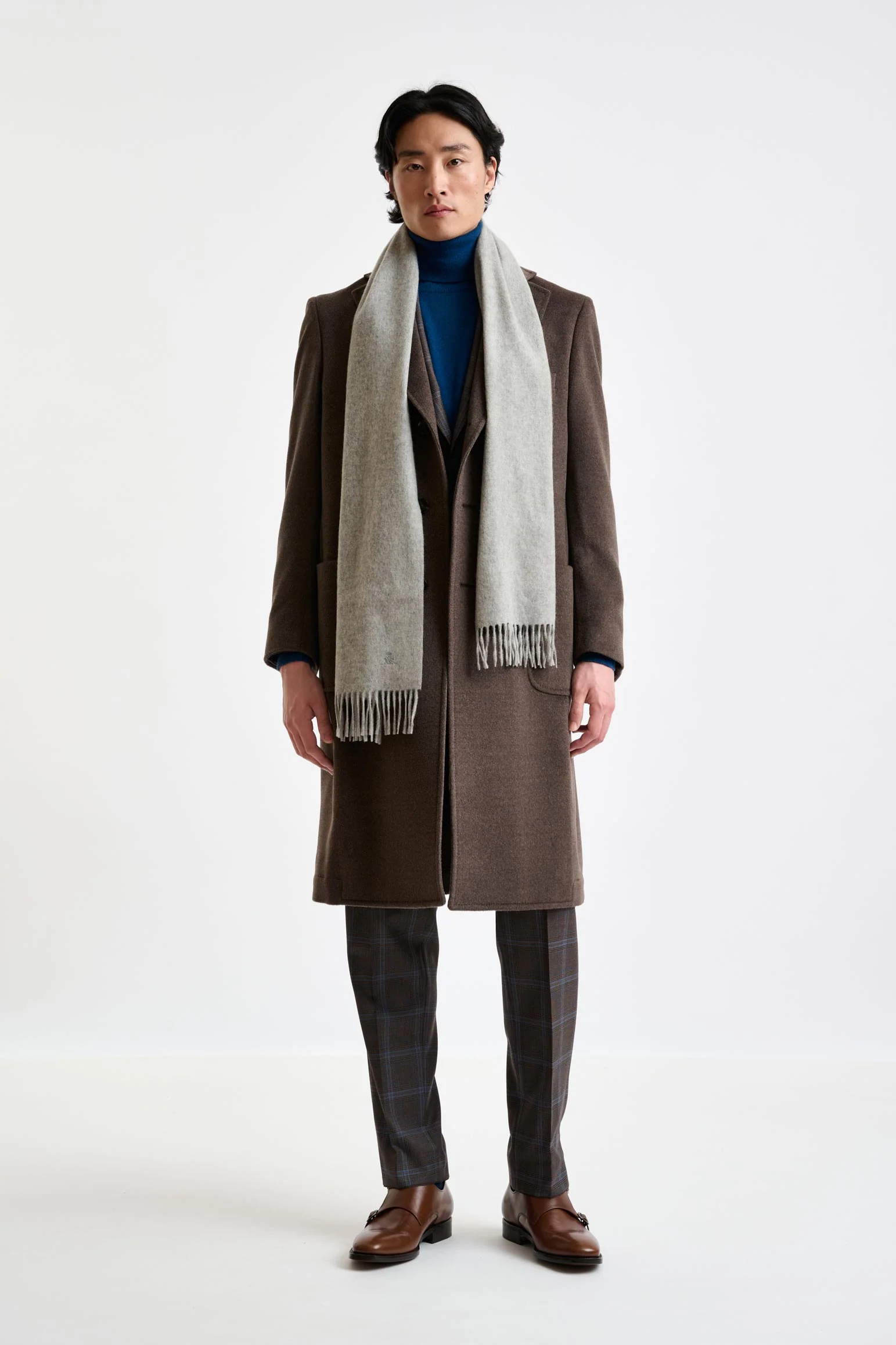 Mid-Grey 100% Pure Cashmere Scarf - Image 3
