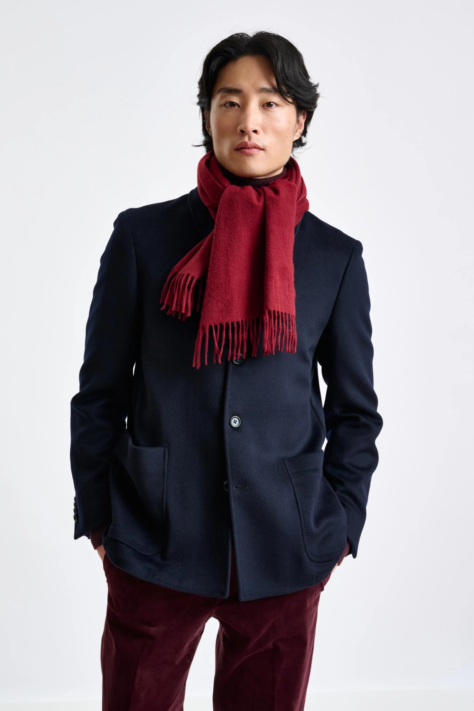 Red 100% Pure Cashmere Scarf - Image 2