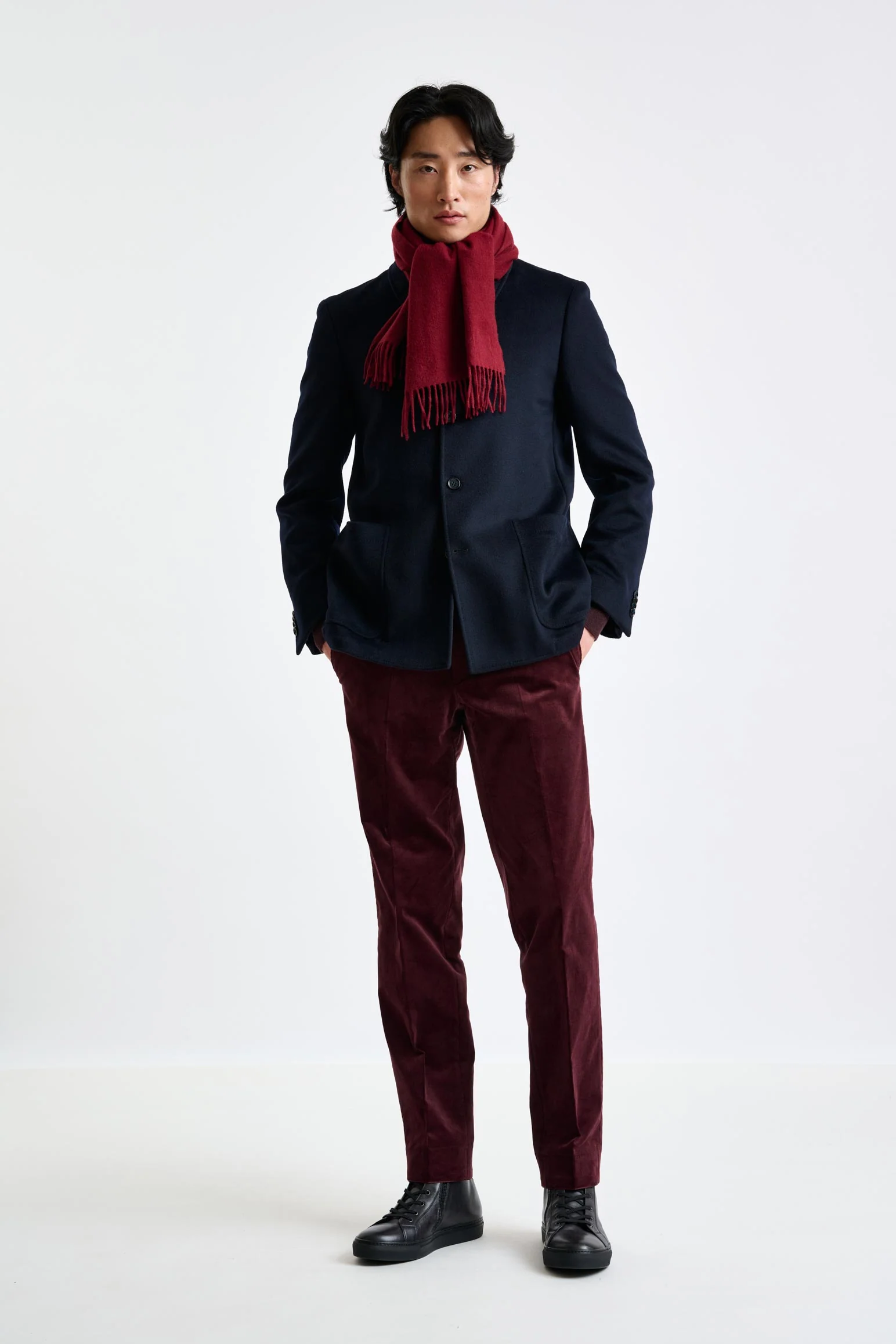 Red 100% Pure Cashmere Scarf - Image 3