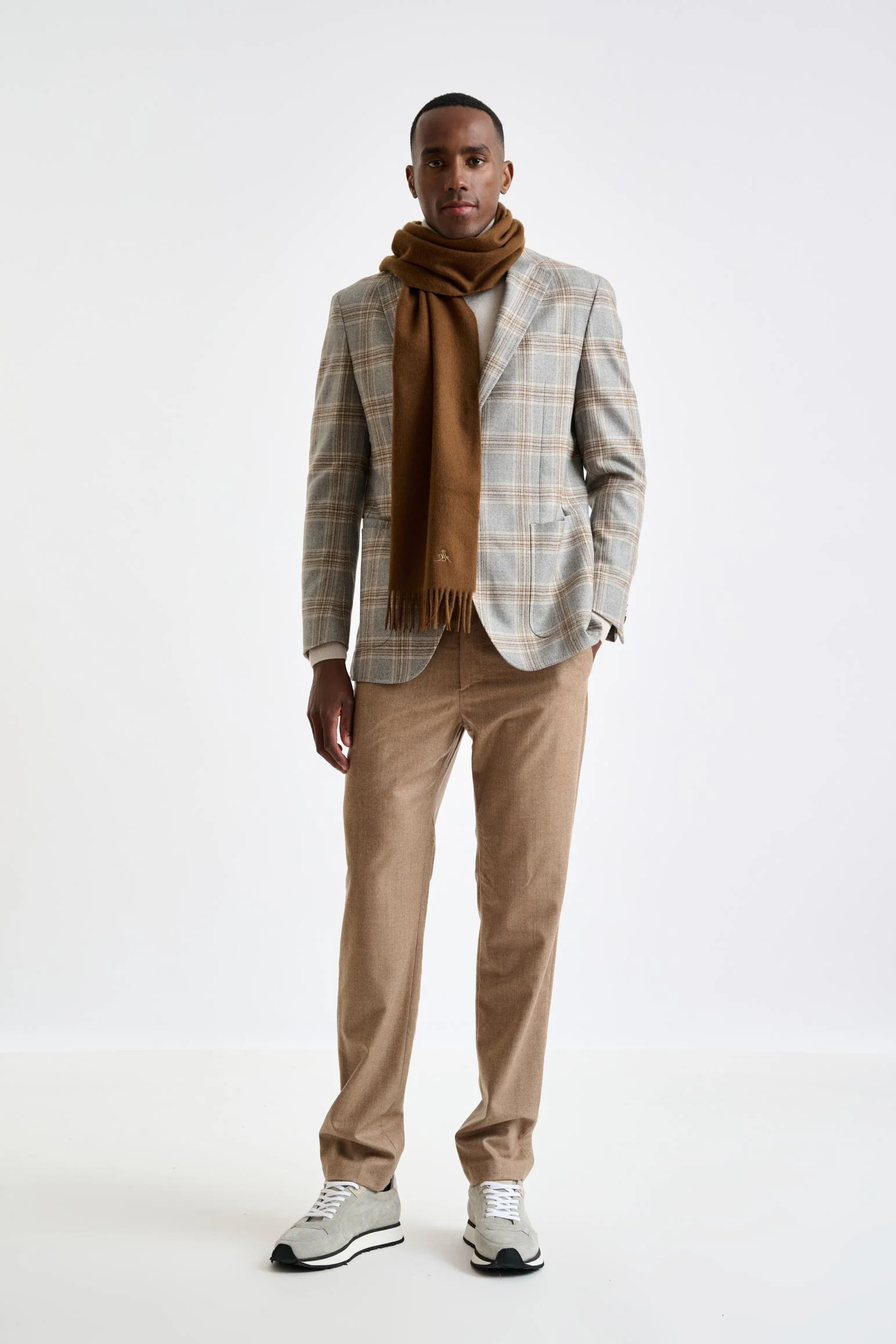 Toffee Brown 100% Pure Cashmere Scarf - Image 4