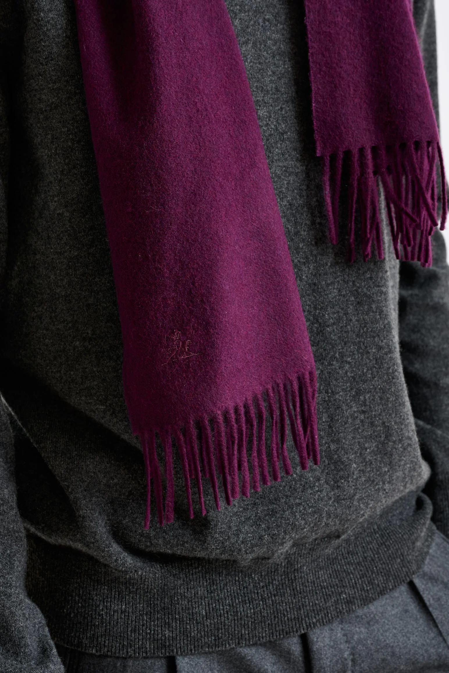 Purple 100% Pure Cashmere Scarf