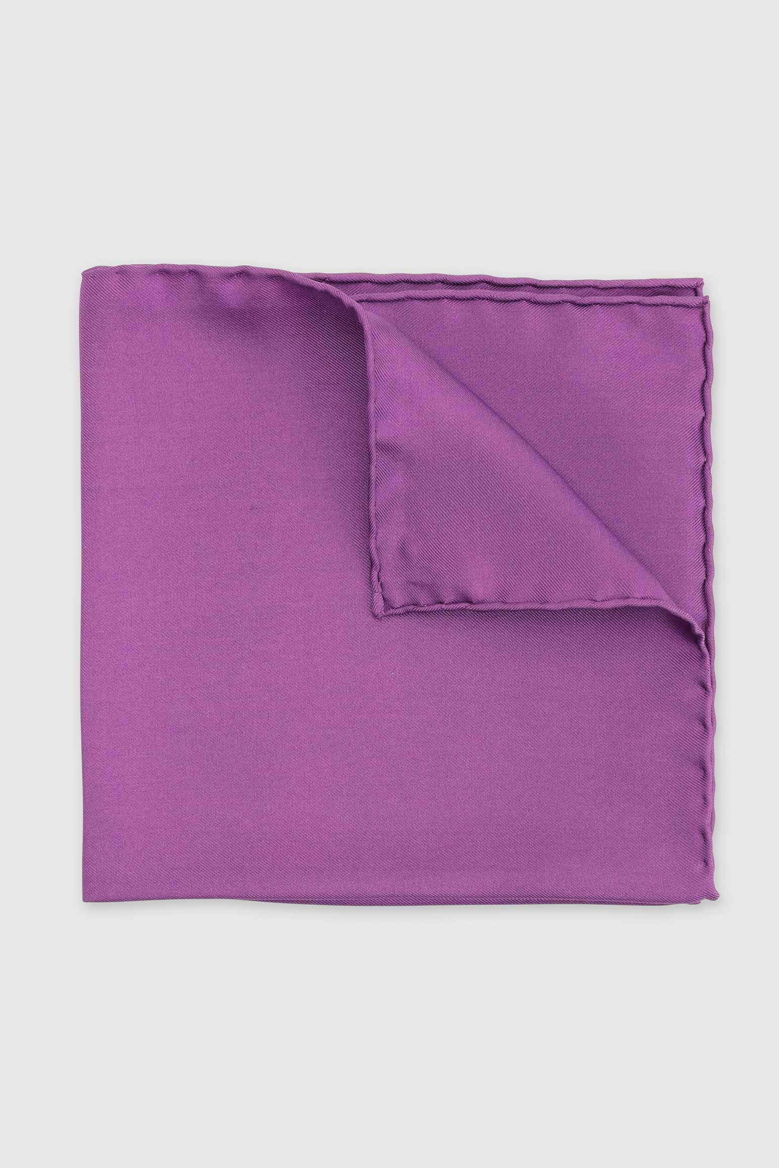 Purple 100% Silk Handmade Pocket Square