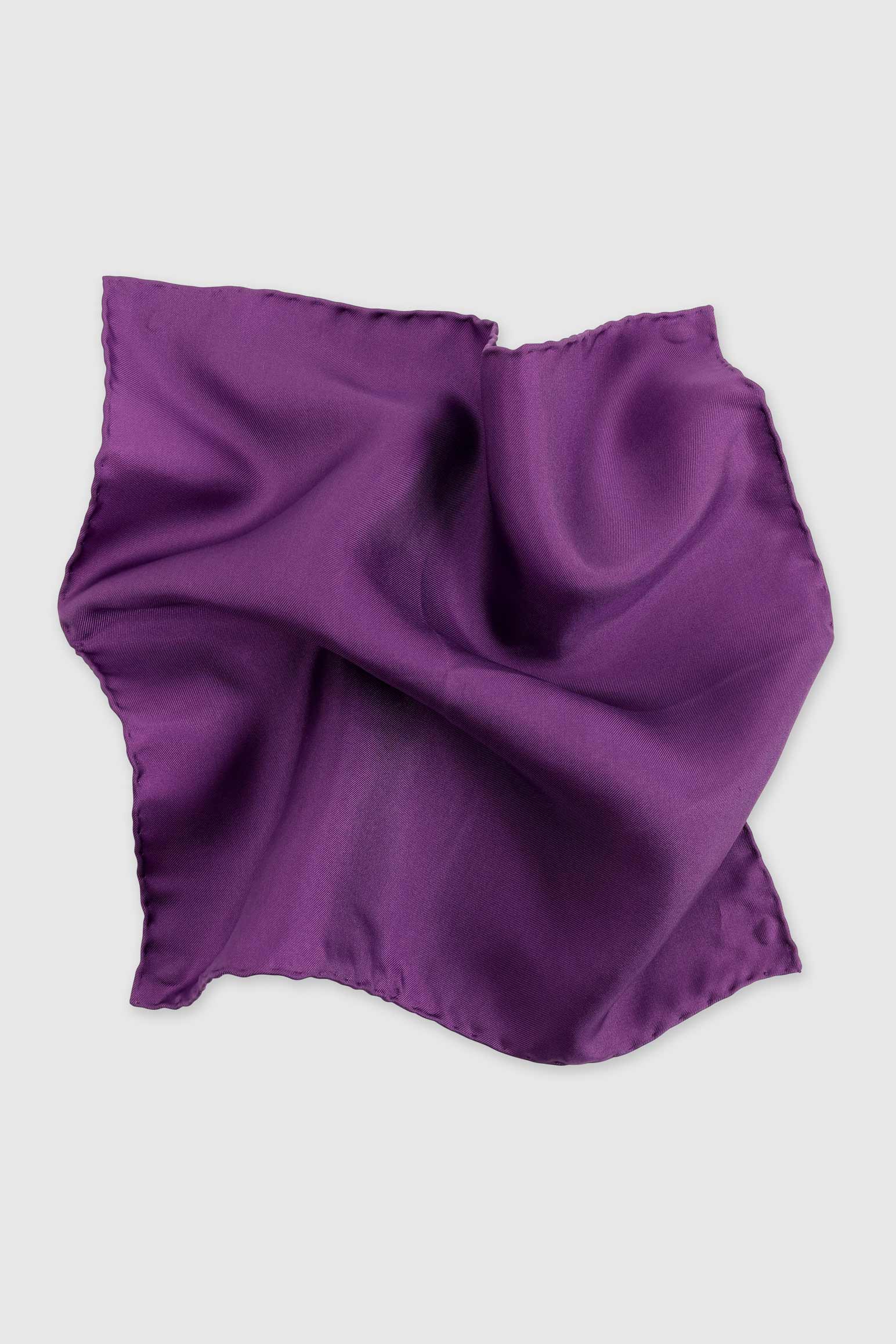 Purple 100% Silk Handmade Pocket Square - Image 2