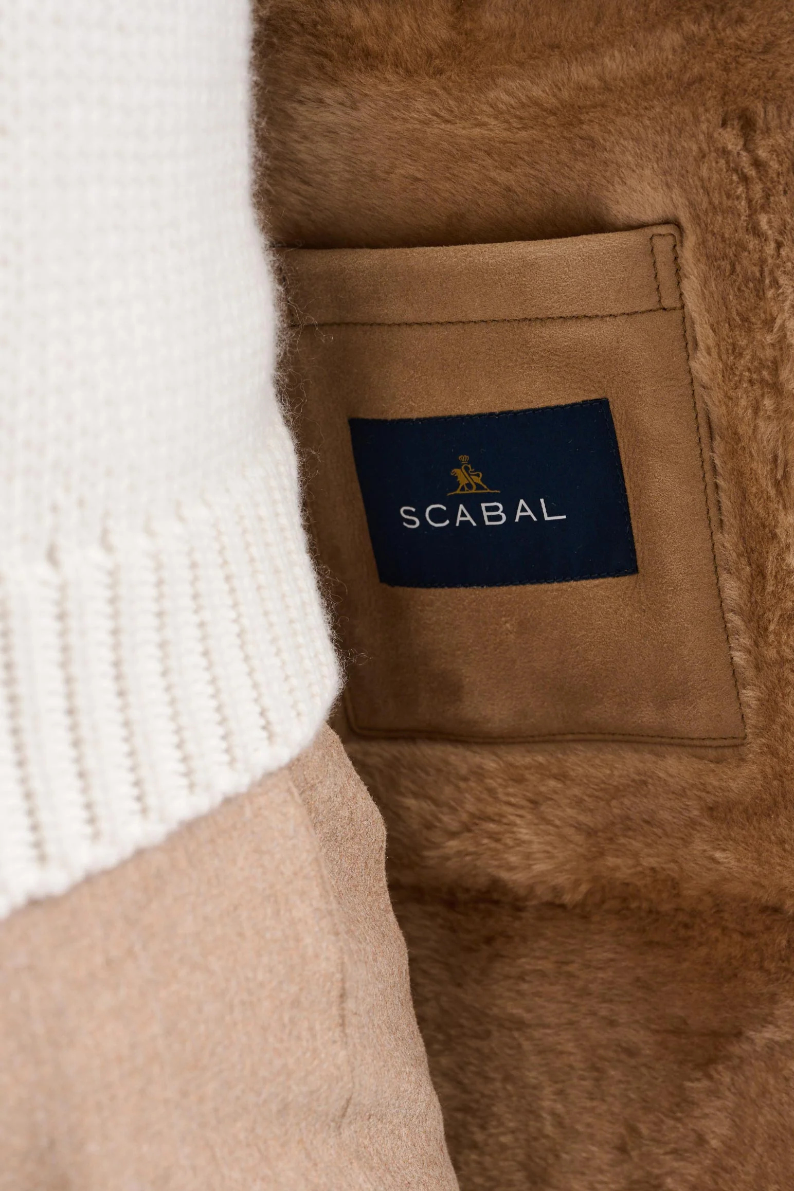 Almond Shearling Havant Coat - Image 6