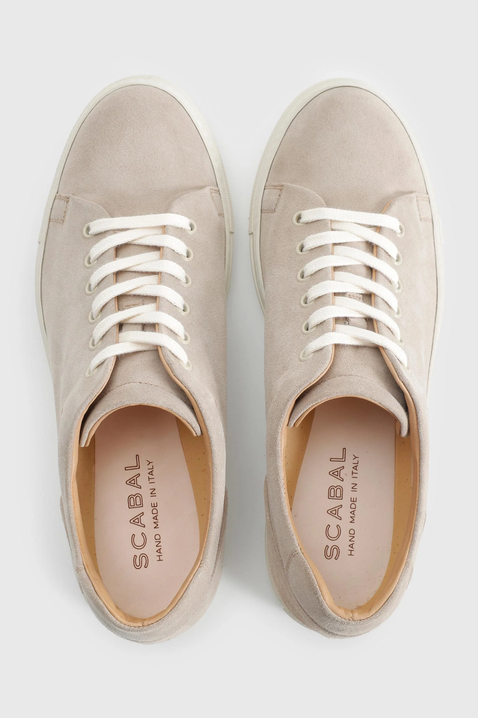 Almond Suede Calfskin Trainer - Image 3