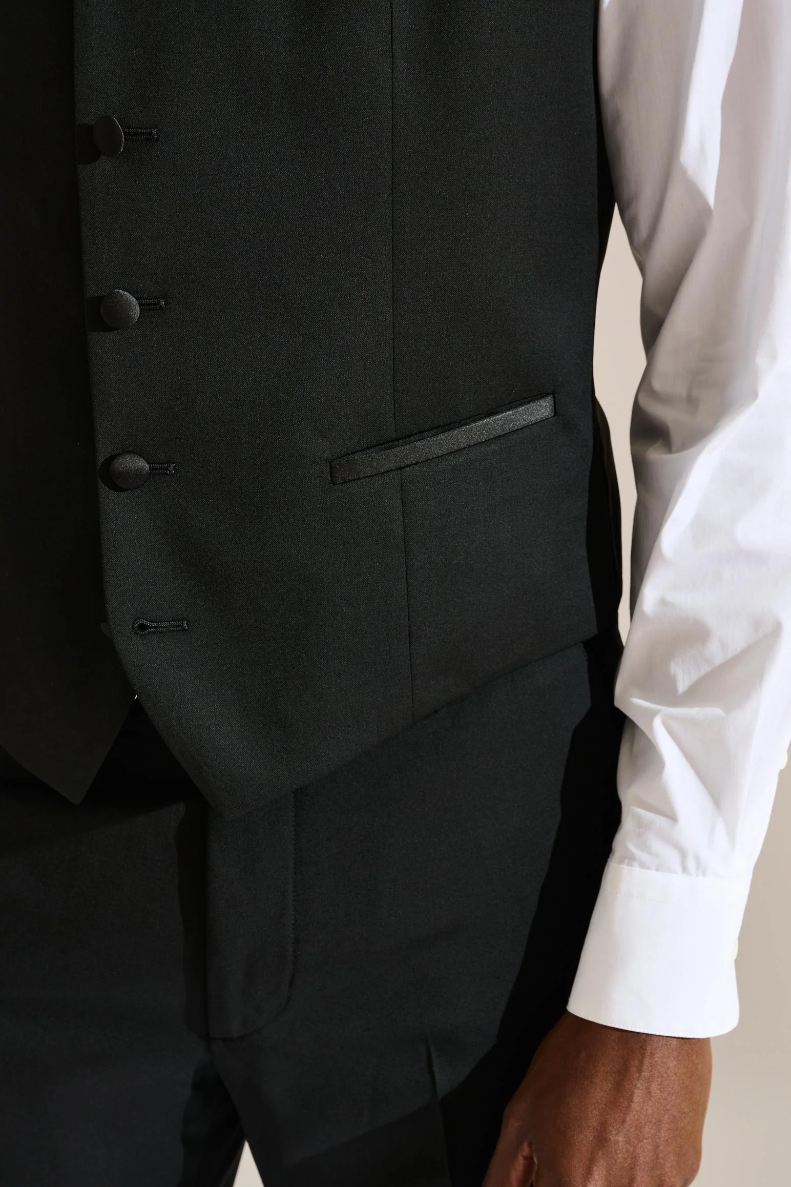 Black Avon Formal Waistcoat - Image 3