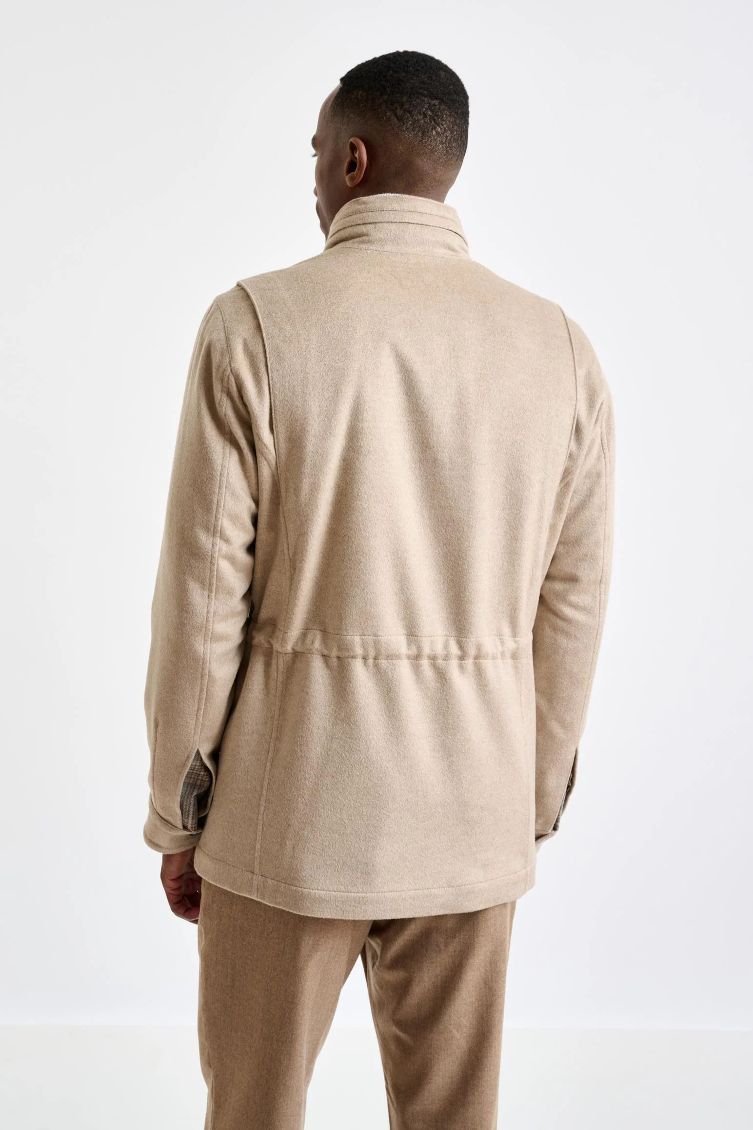 Beige 100% Cashmere Dartmoor Field Jacket Zeus - Image 7