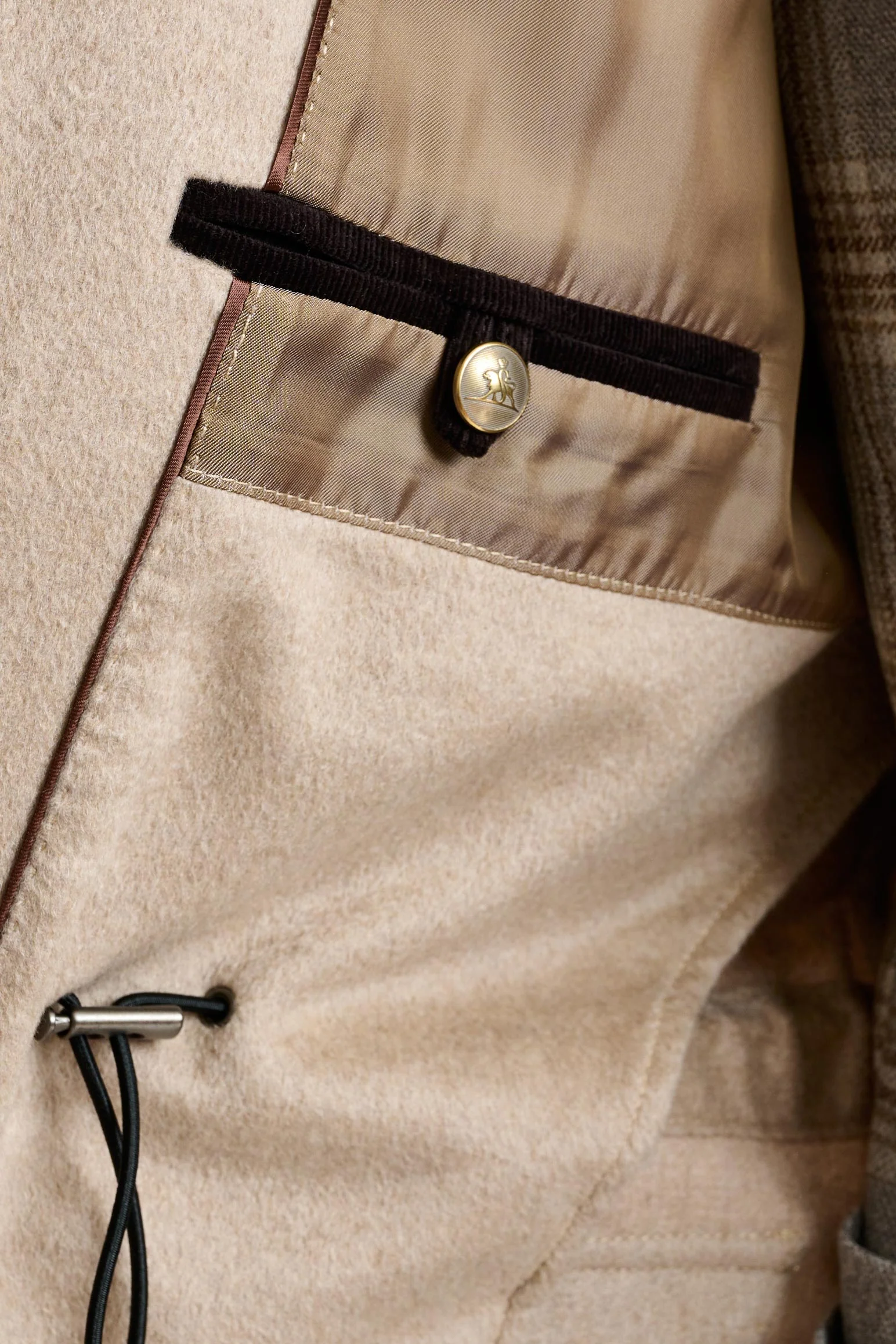 Beige 100% Cashmere Dartmoor Field Jacket Zeus - Image 8