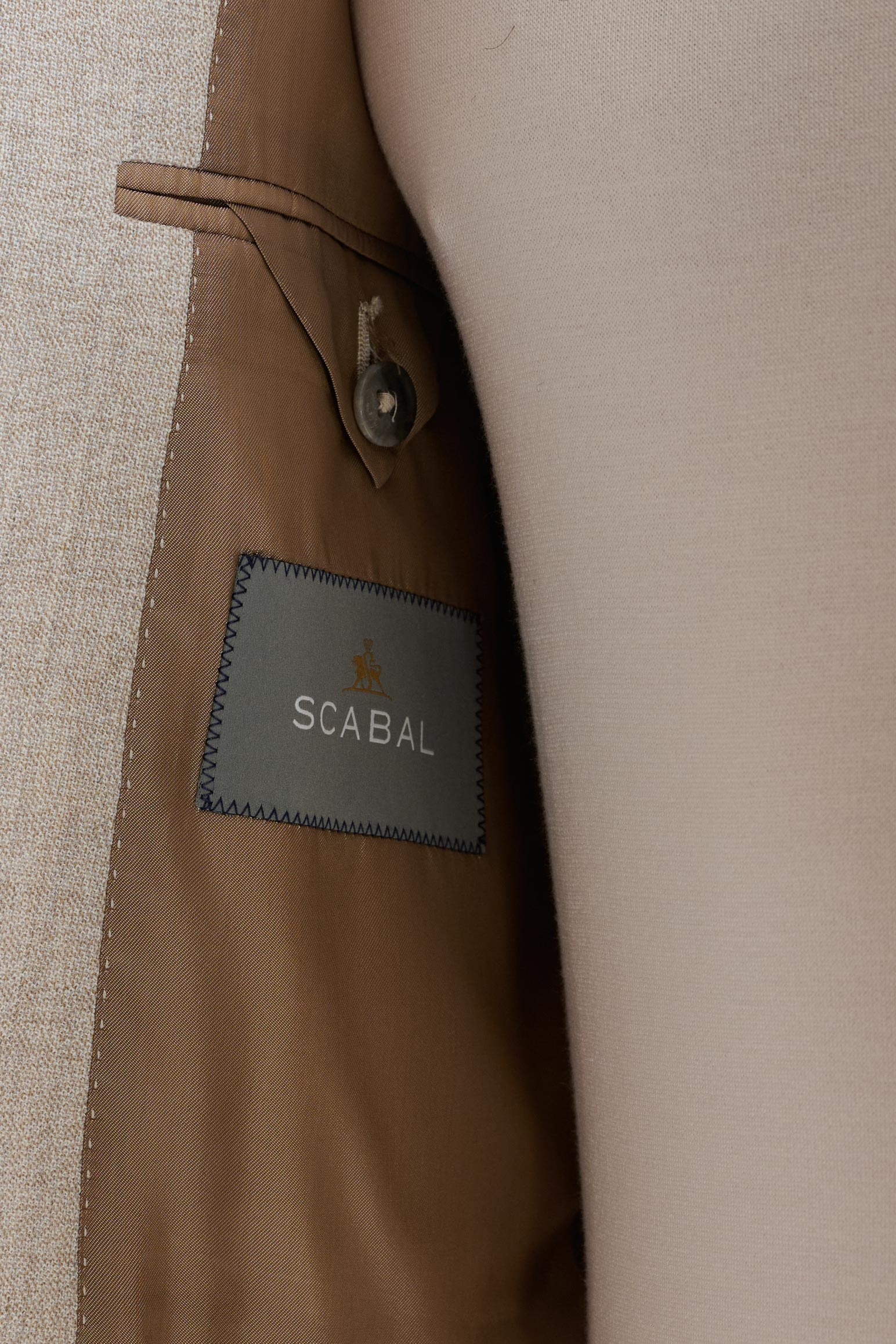 Beige 100% Wool Kenton Jacket Lifestyle - Image 5