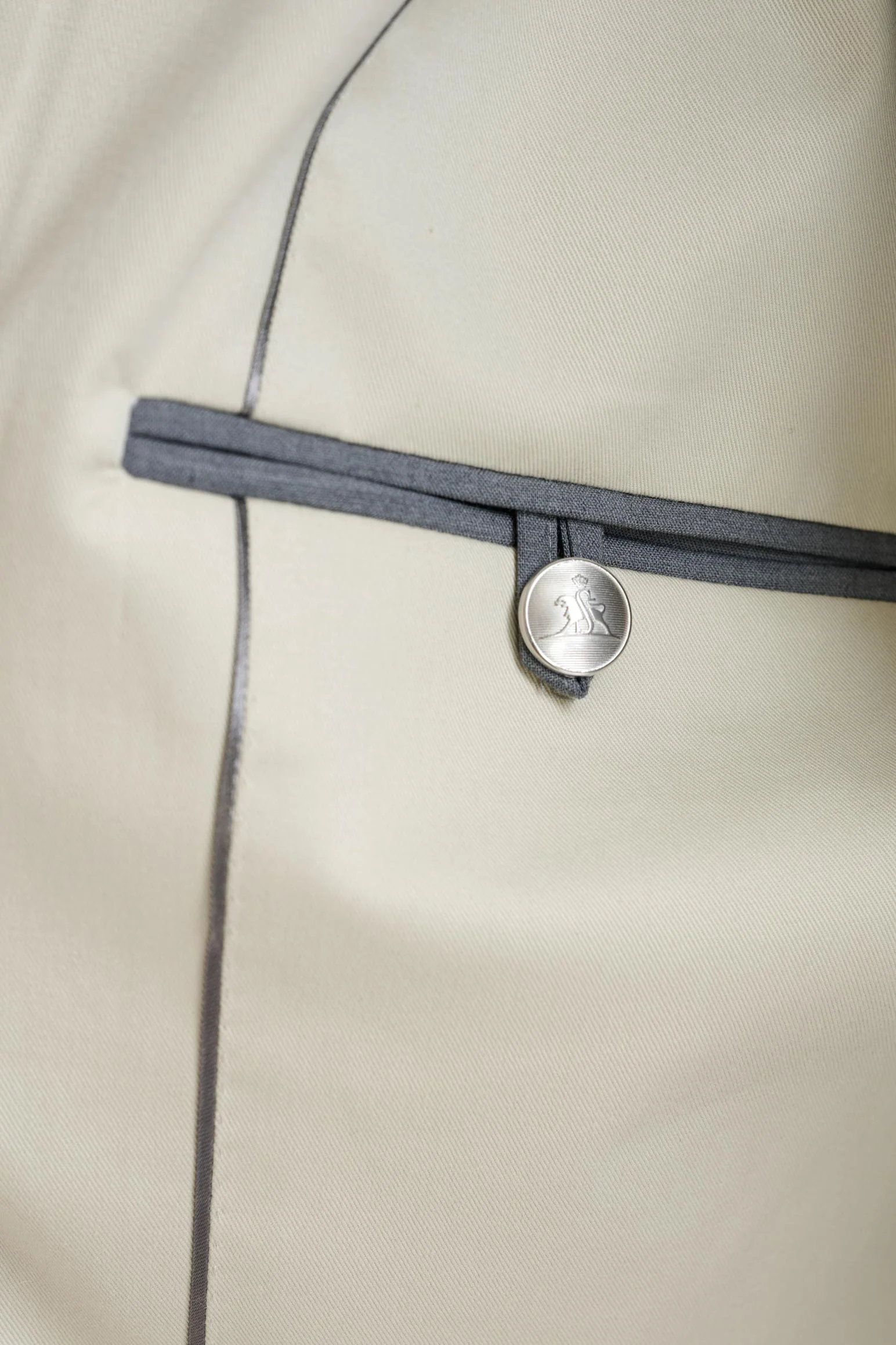 Beige Cashmere Cotton Warwick Bomber Jacket - Image 6