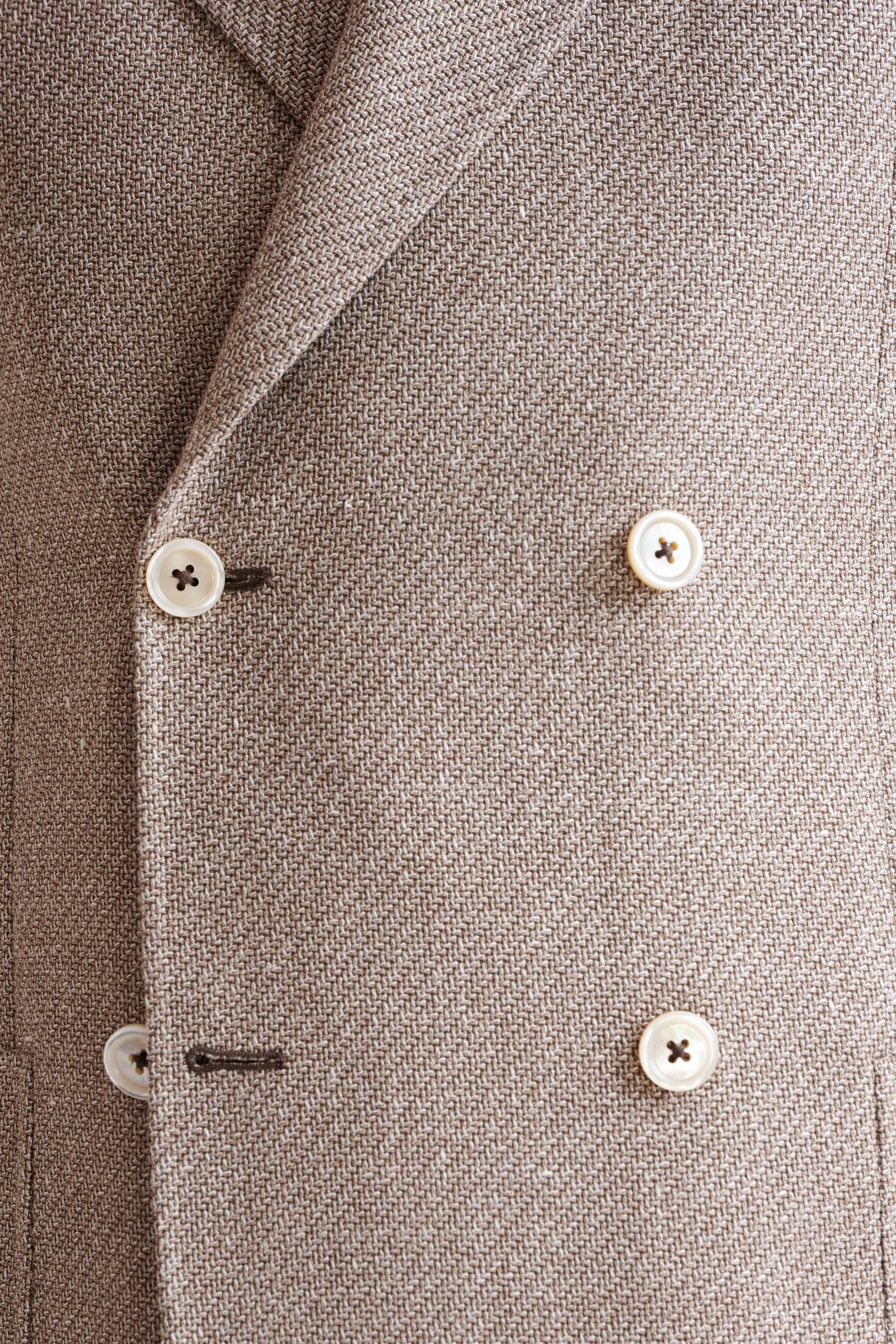 Light Brown Wool & Linen Kenton Jacket Amalfi Trend - Image 3