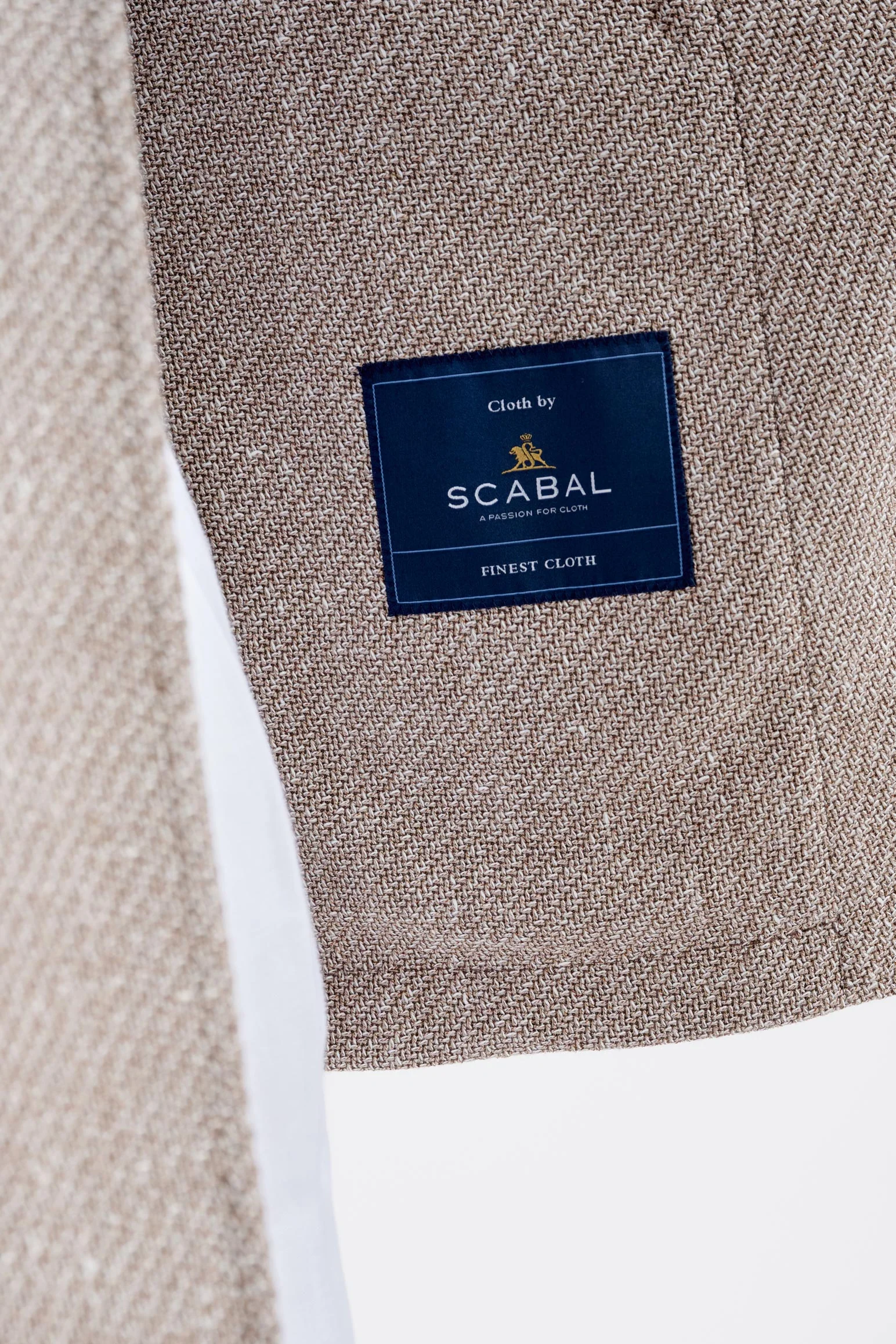 Light Brown Wool & Linen Kenton Jacket Amalfi Trend - Image 4