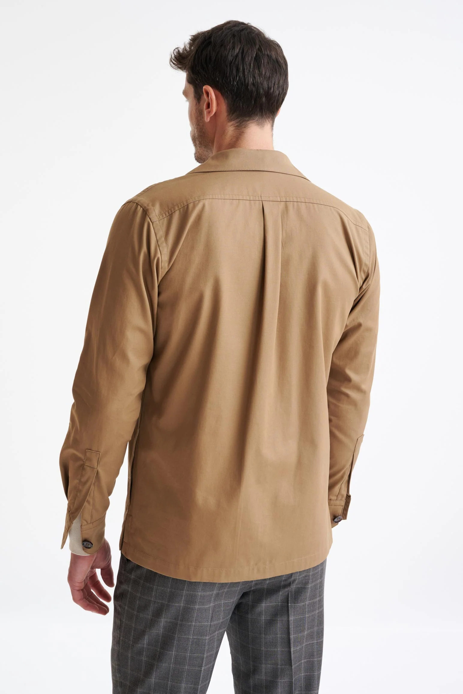 Beige Plymouth Overshirt Cashmere Cotton - Image 6