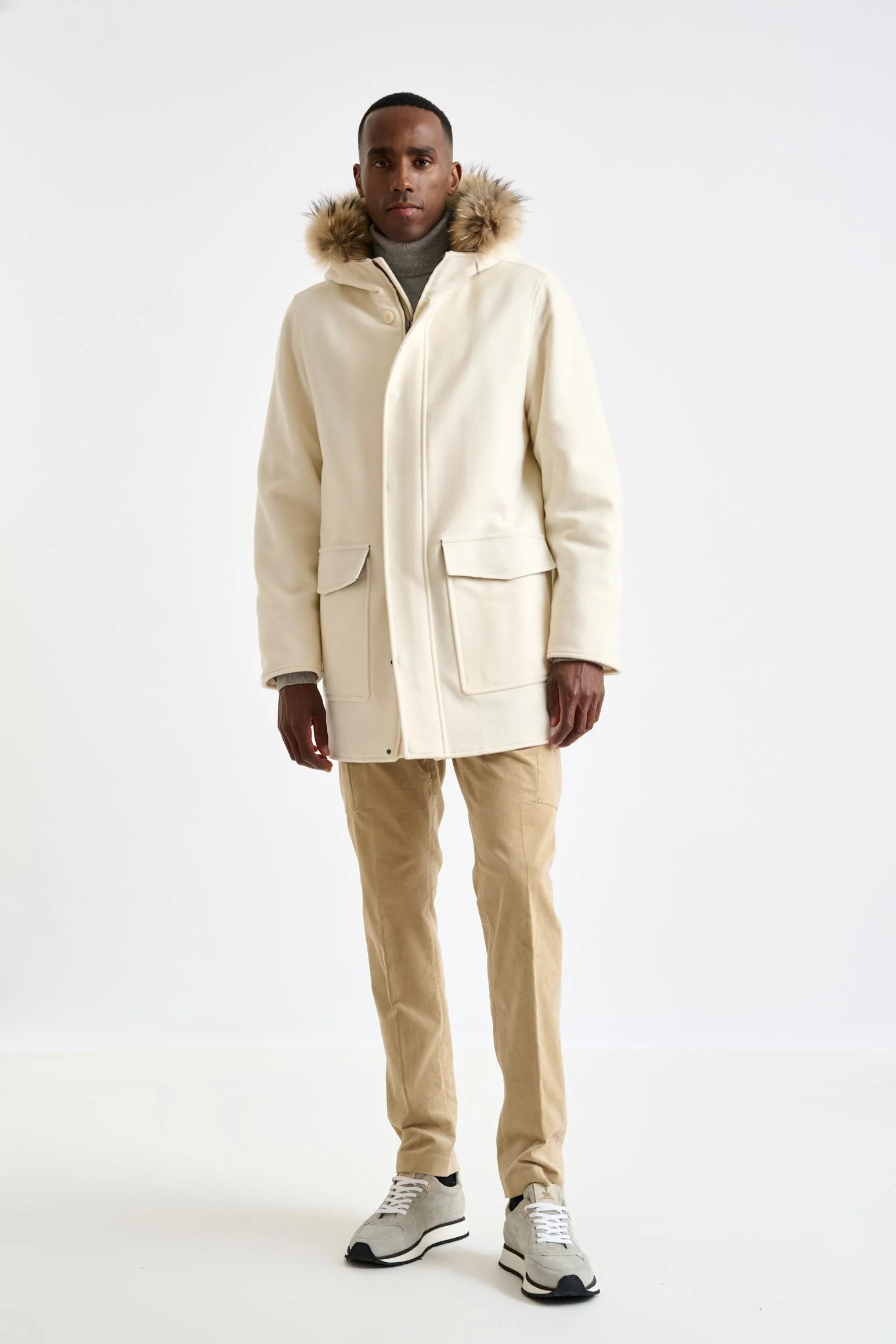 Beige Wool Bedford Parka Zeus - Image 2
