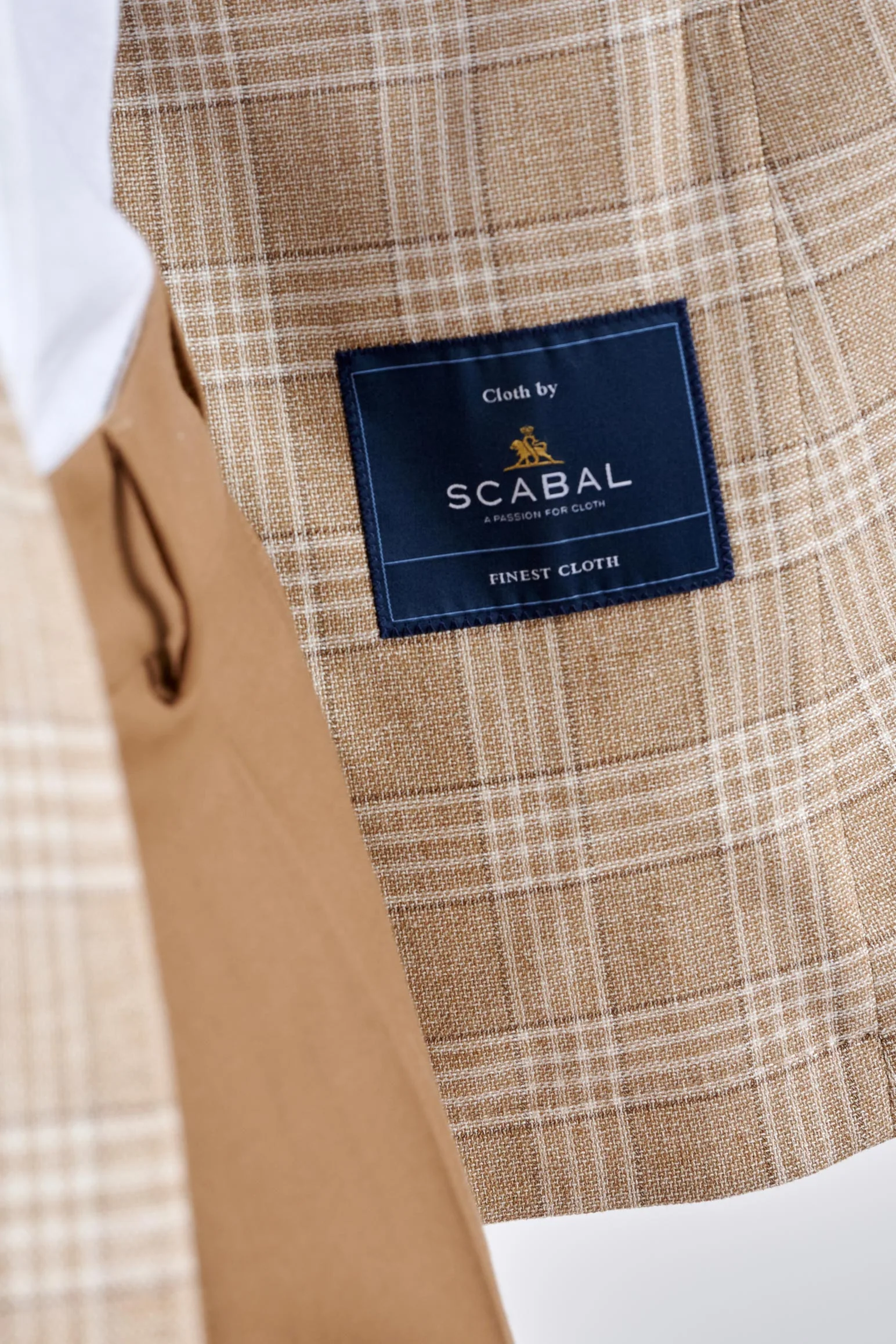 Beige Wool & Cotton Kenton Jacket Amalfi Trend - Image 4