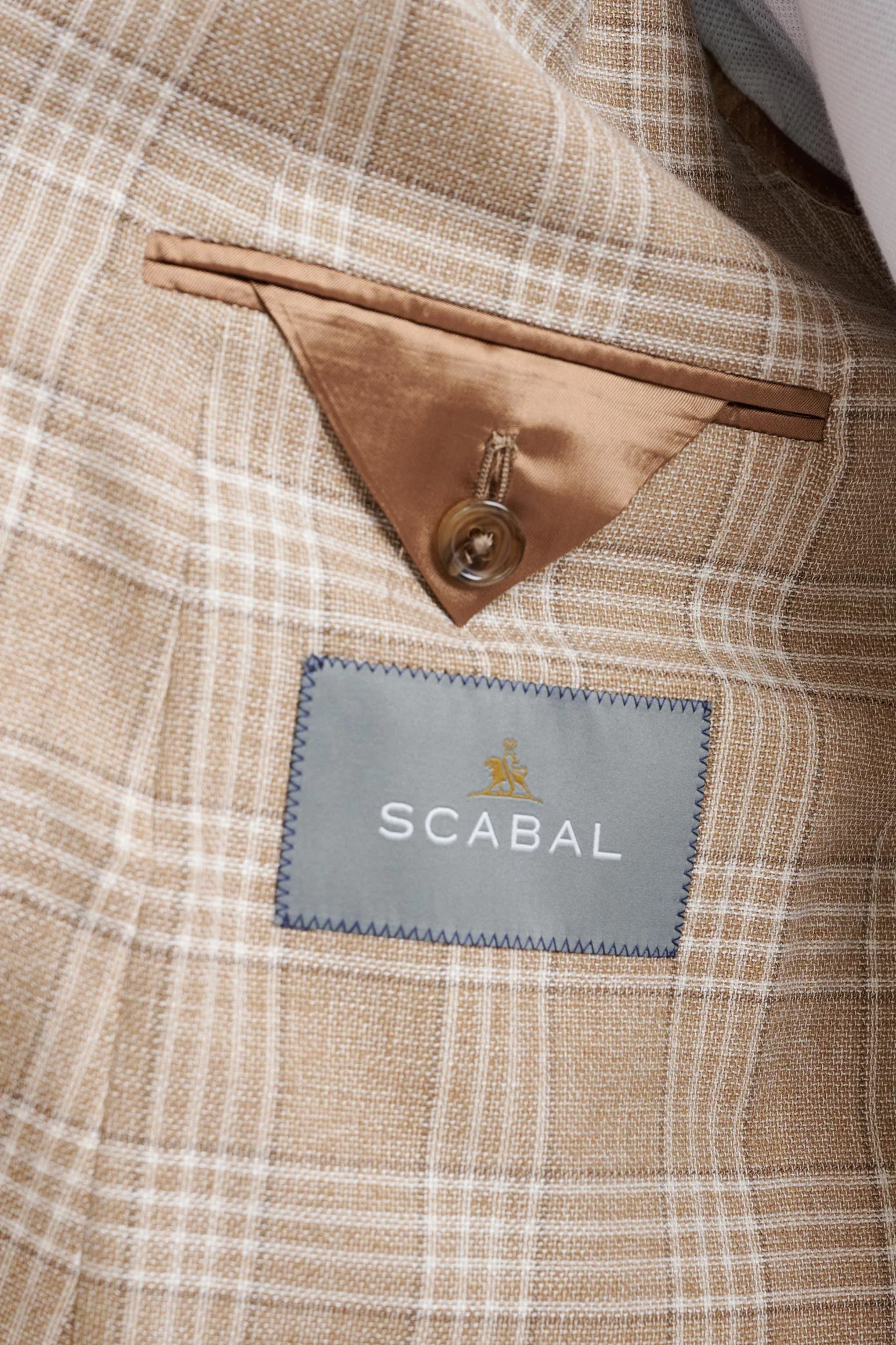 Beige Wool & Cotton Kenton Jacket Amalfi Trend - Image 5
