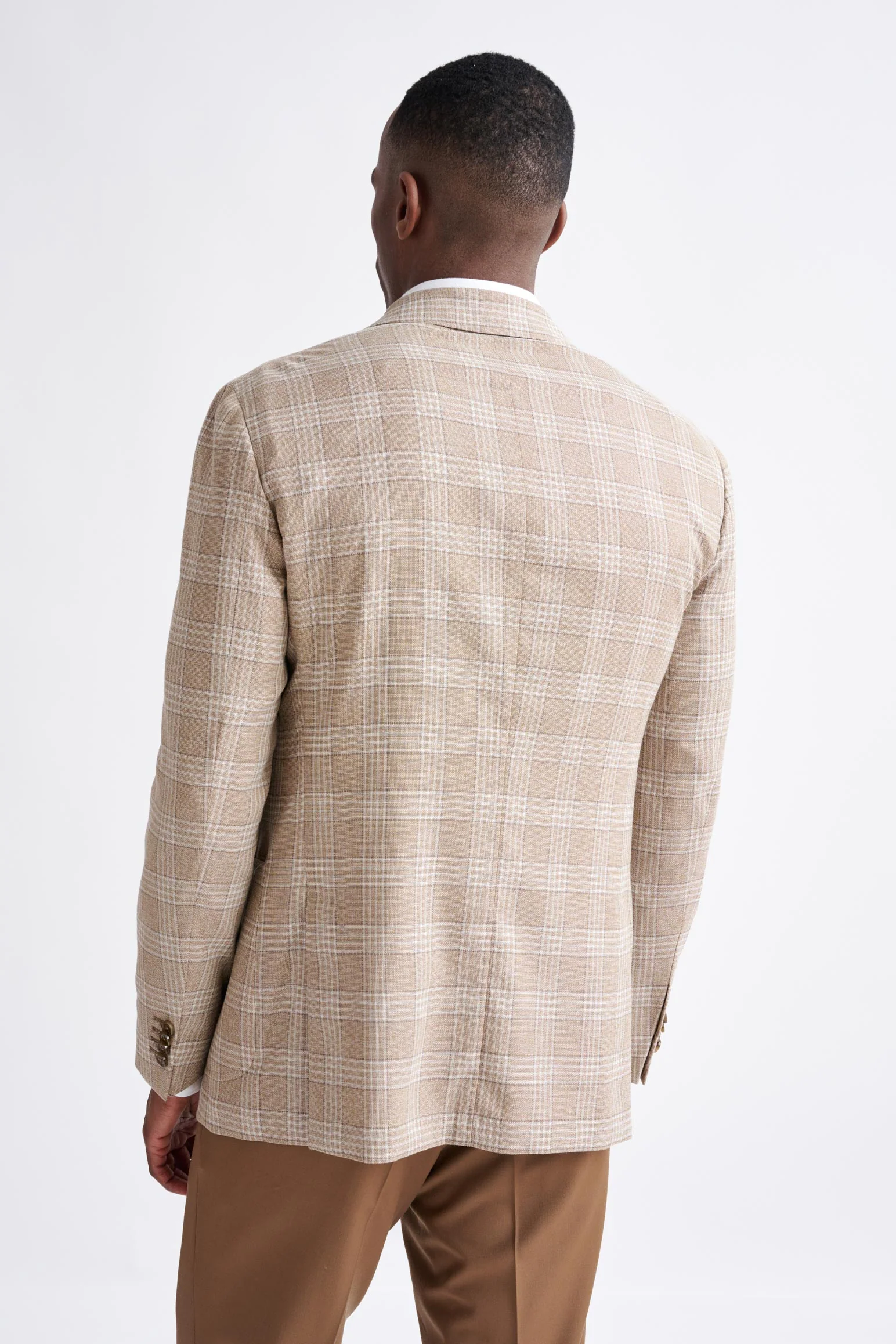 Beige Wool & Cotton Kenton Jacket Amalfi Trend - Image 8