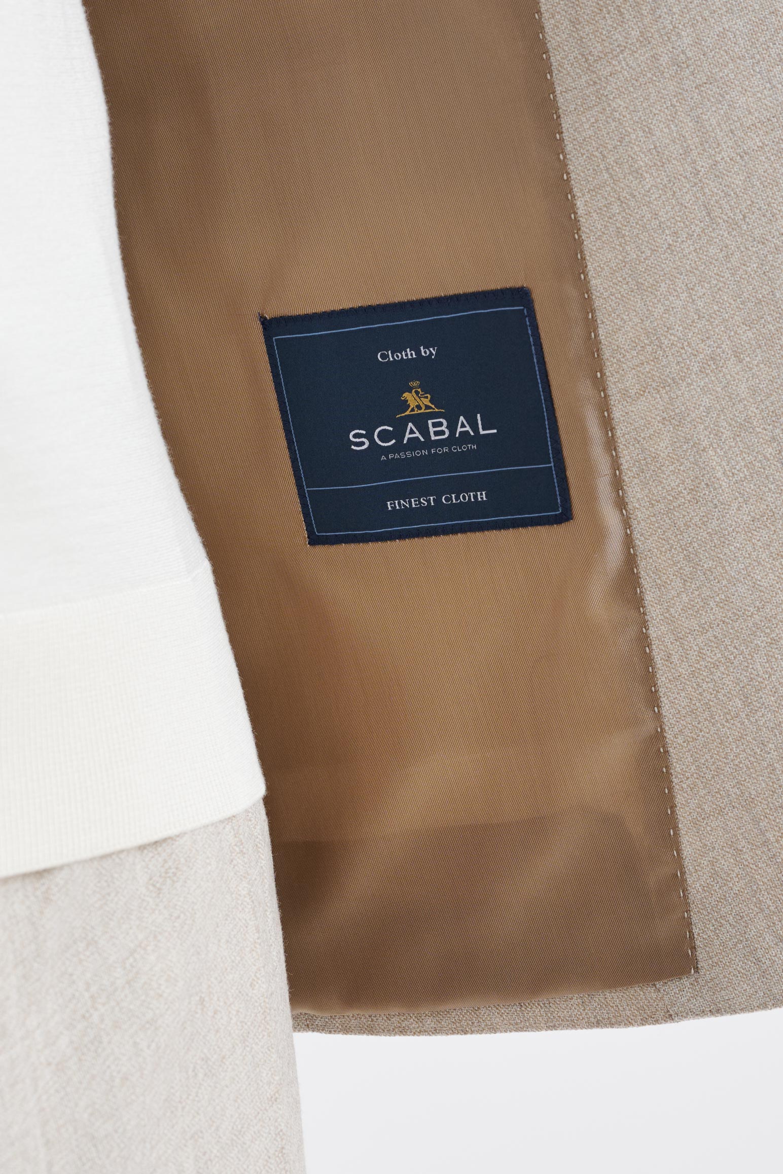 Beige Wool Kenton Suit Lifestyle - Image 4