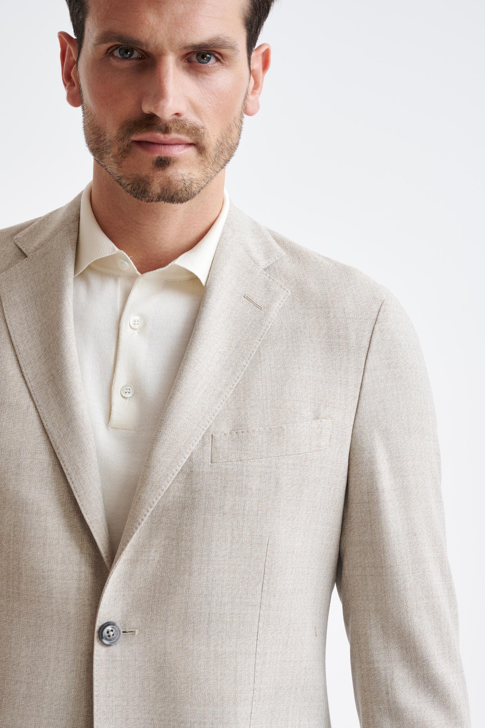 Beige Wool Kenton Suit Lifestyle - Image 7