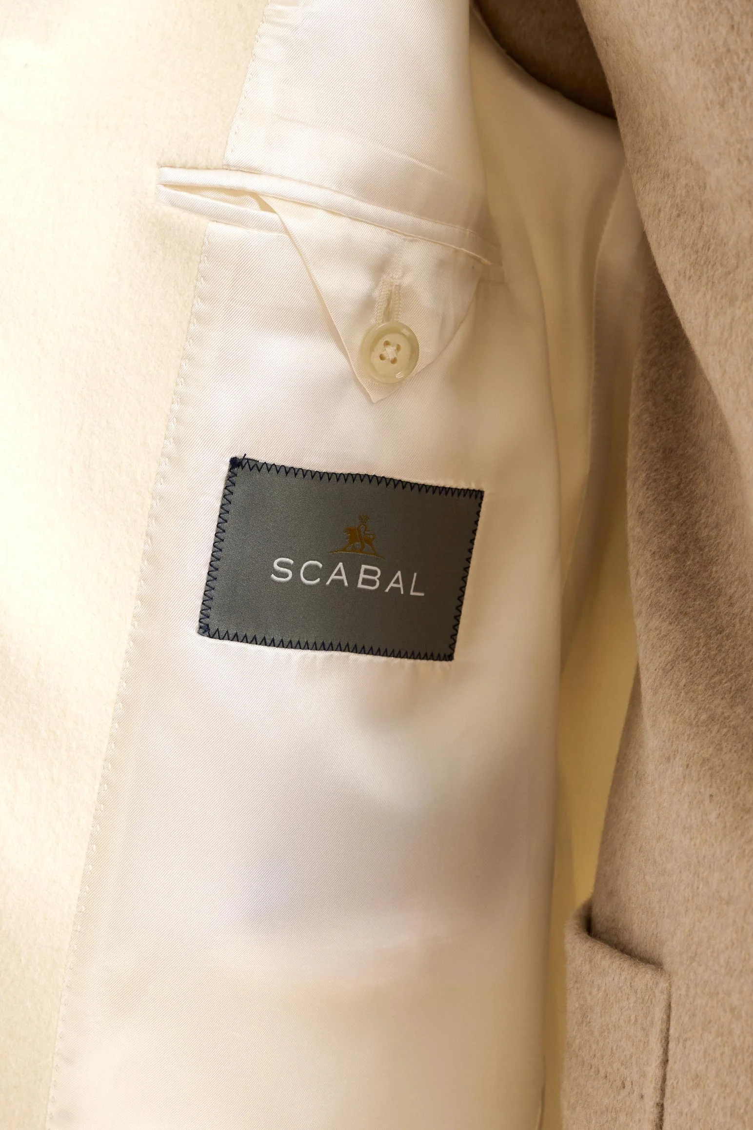 Beige Wool Sheffield Overcoat Zeus - Image 7