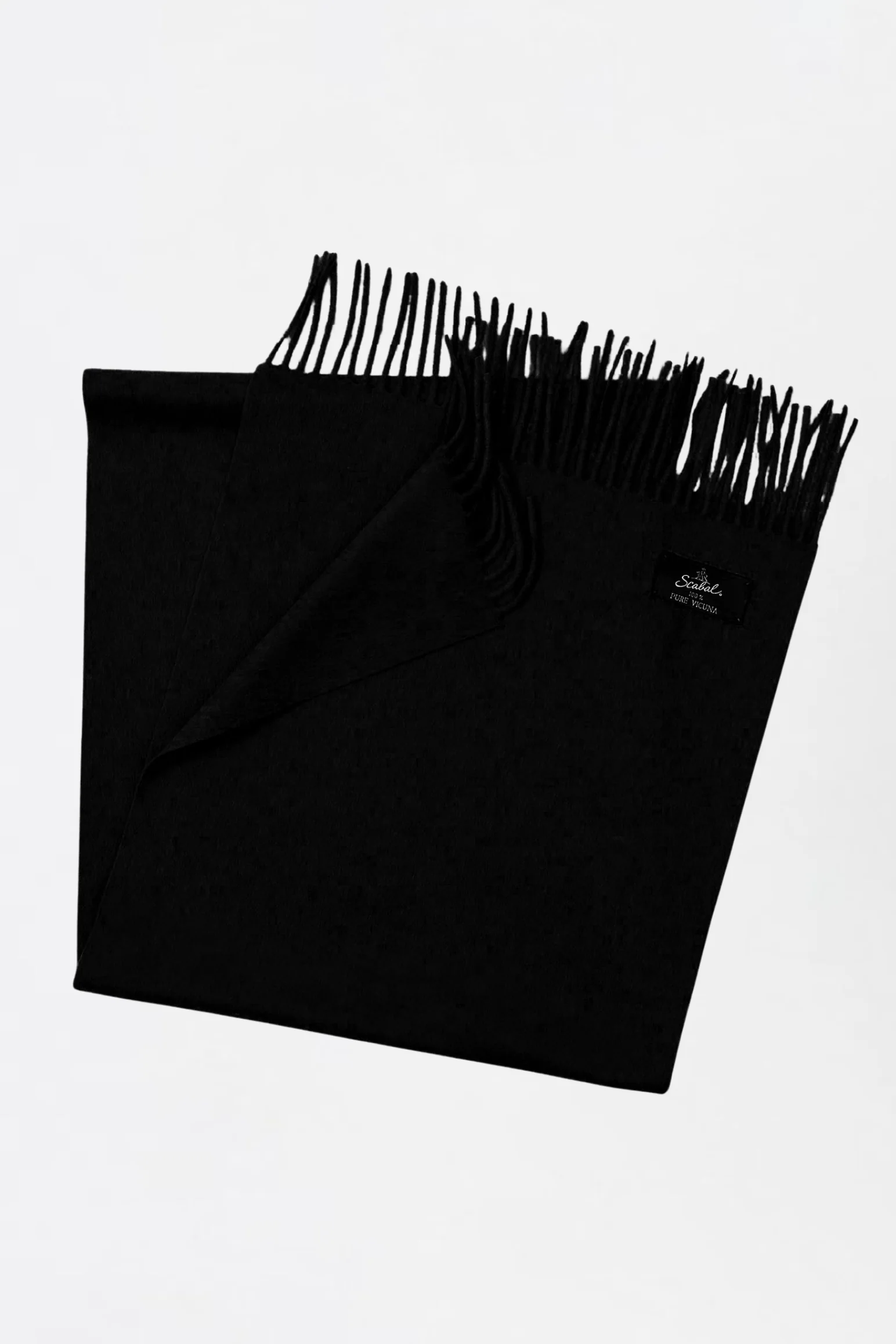 Black 100% Pure Vicuna Scarf