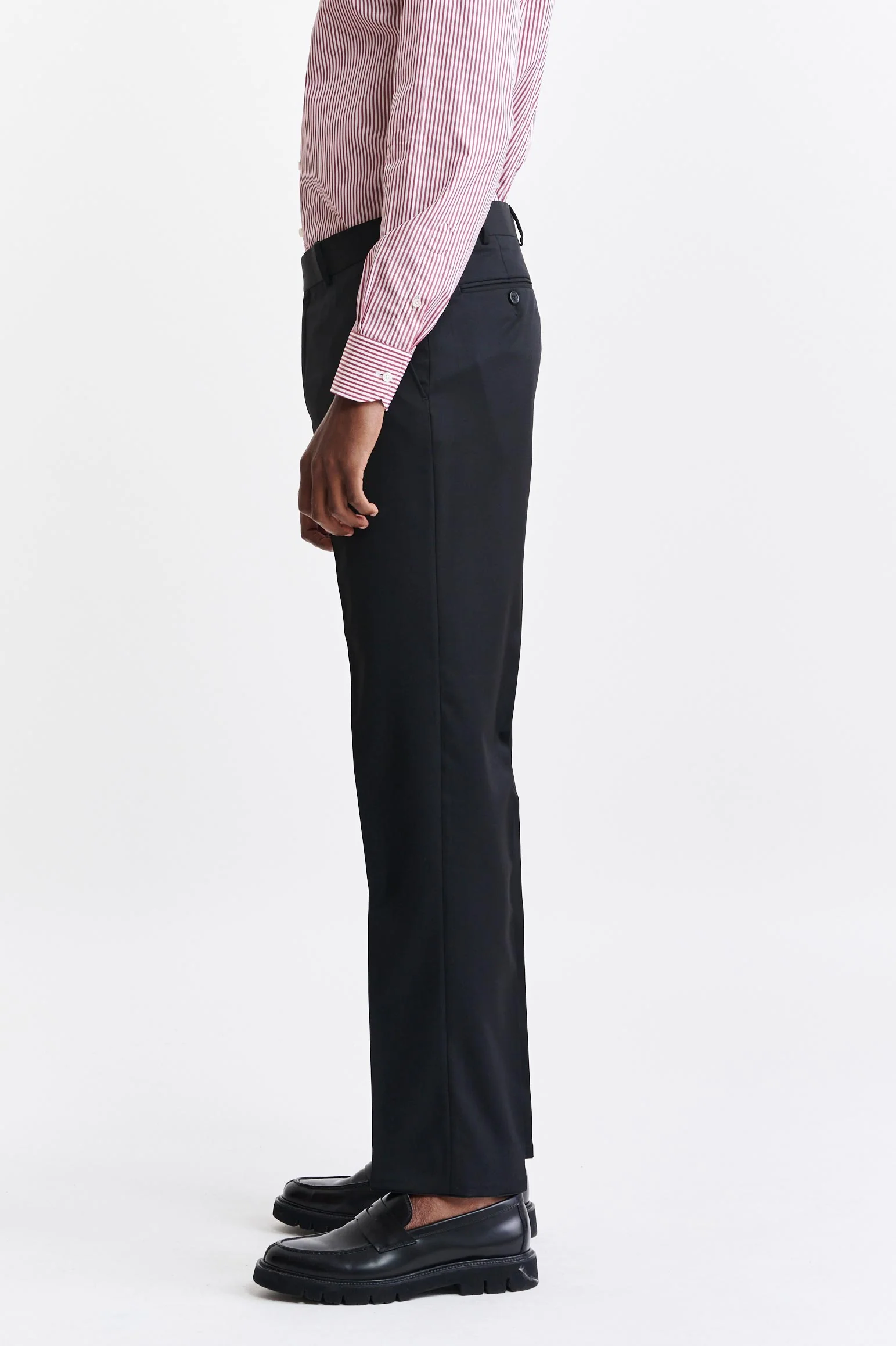Black 100% Wool Super 100's Signature Trousers New Deluxe - Image 3