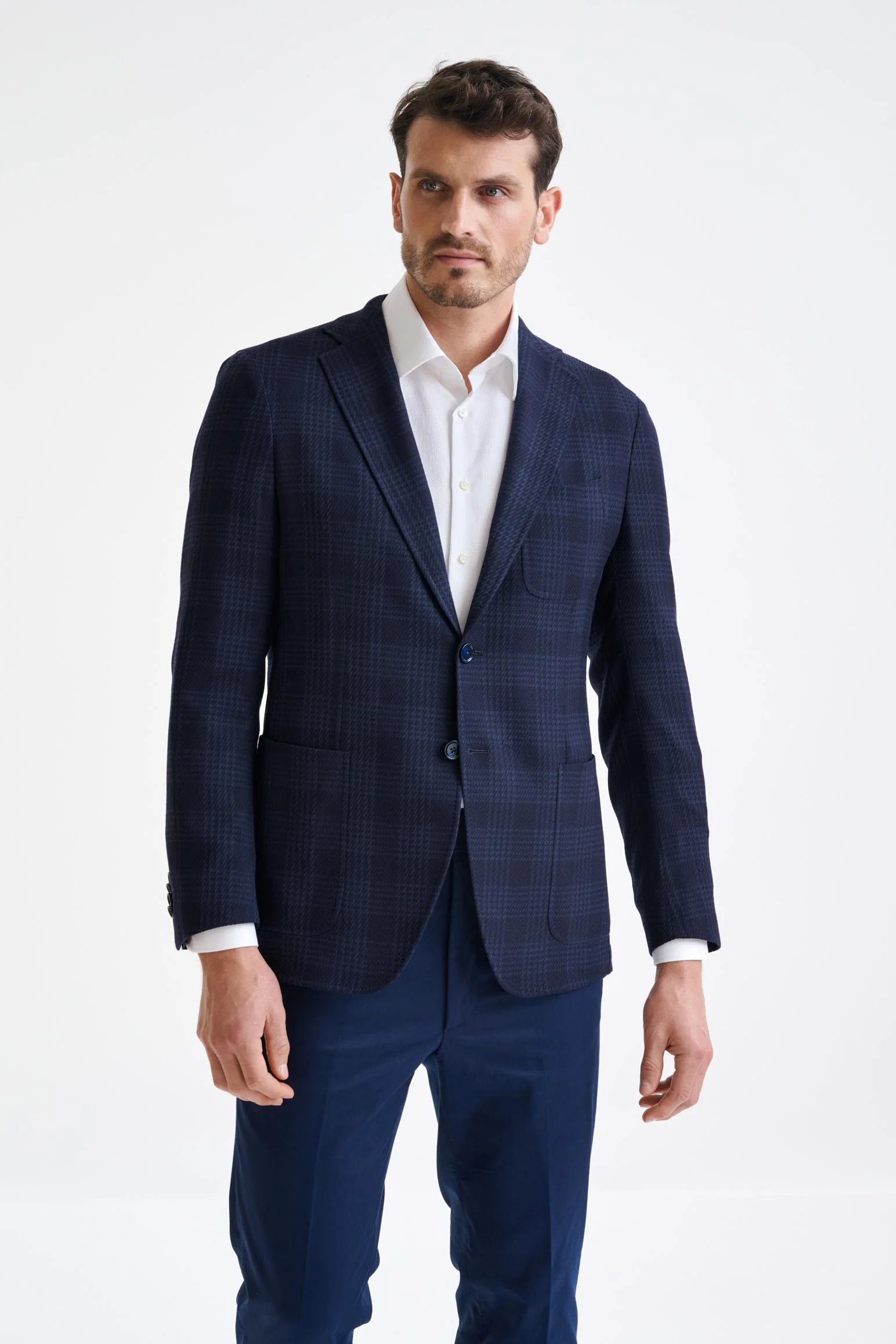 Midnight Blue Wool Kenton Jacket Amalfi Trend