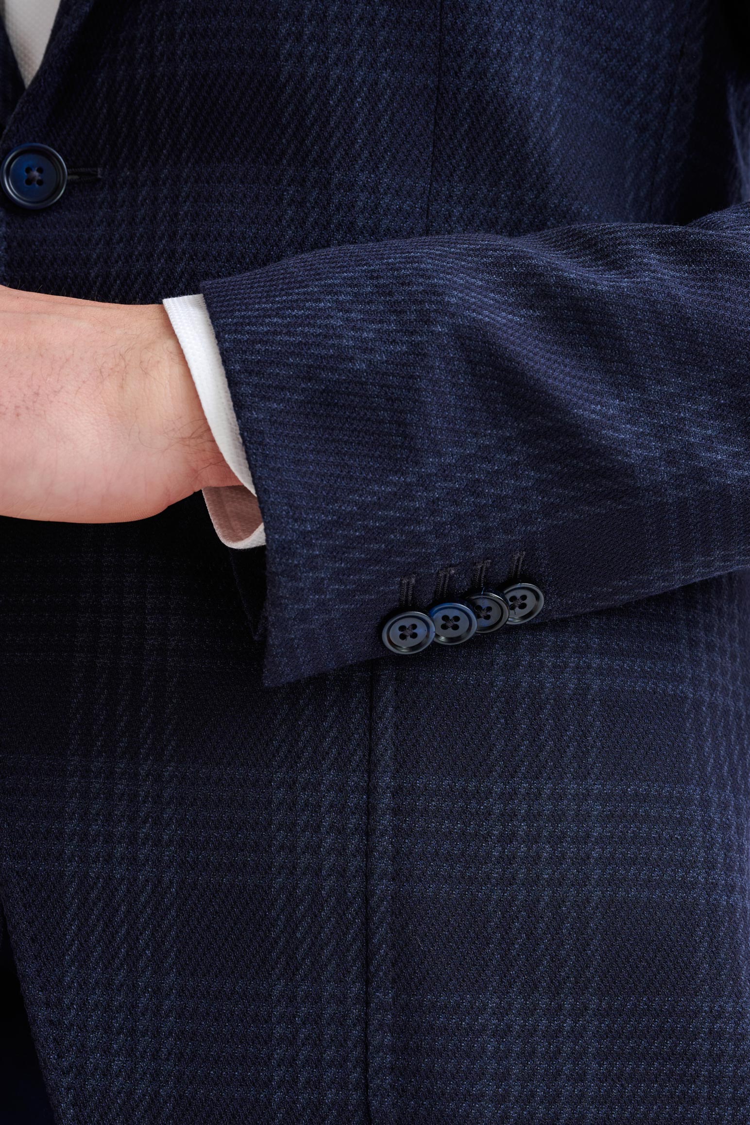 Midnight Blue Wool Kenton Jacket Amalfi Trend - Image 2