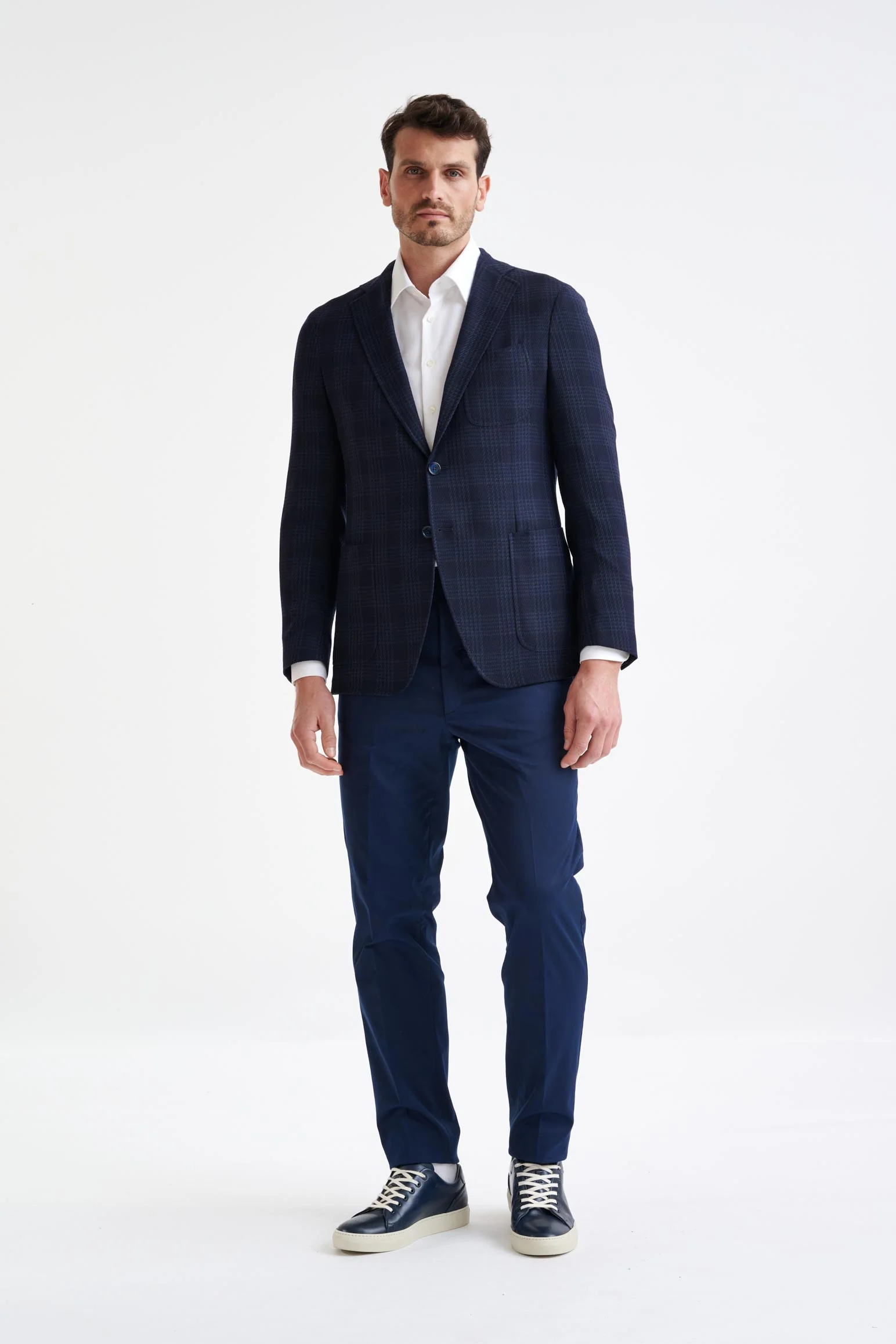 Midnight Blue Wool Kenton Jacket Amalfi Trend - Image 6