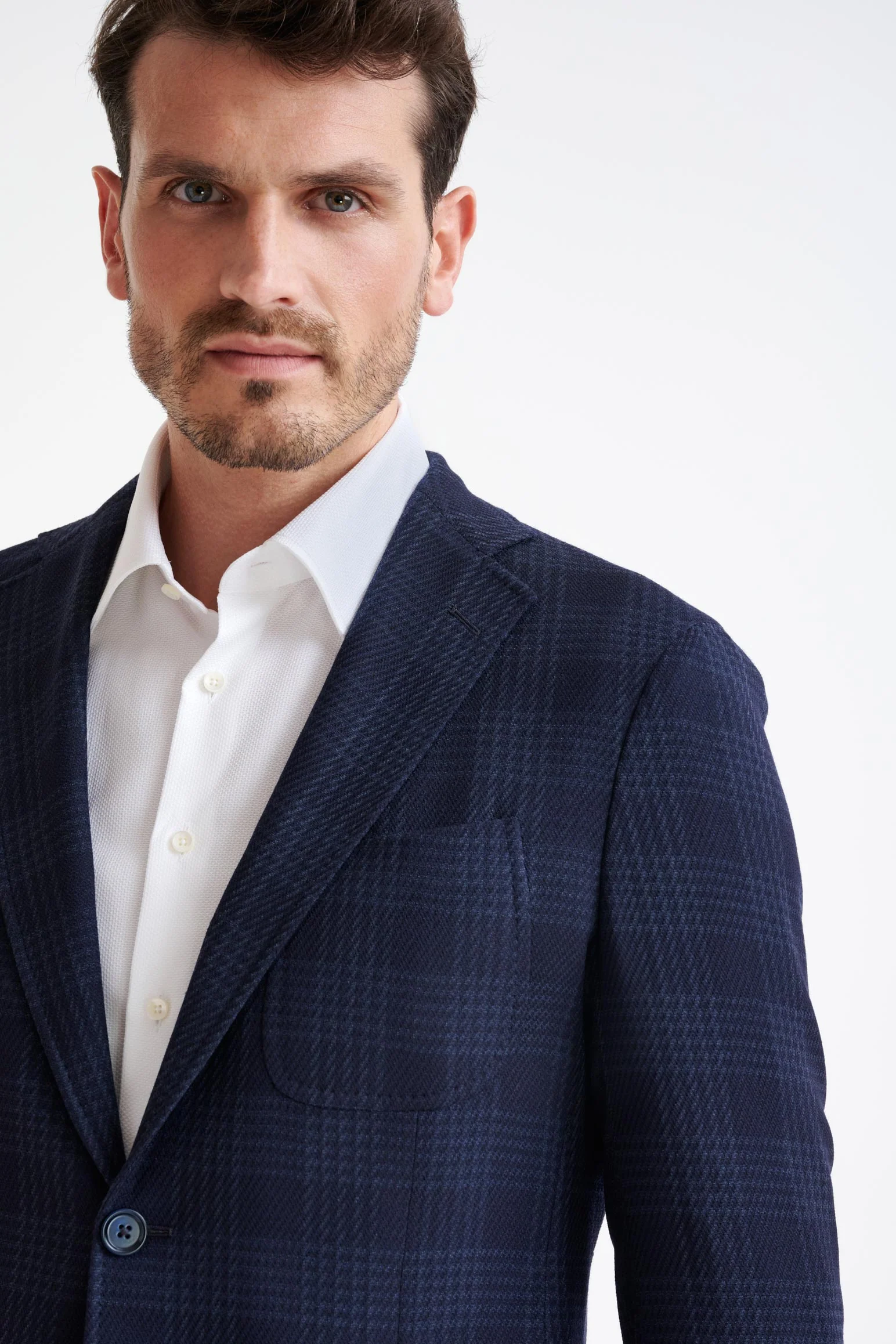 Midnight Blue Wool Kenton Jacket Amalfi Trend - Image 7