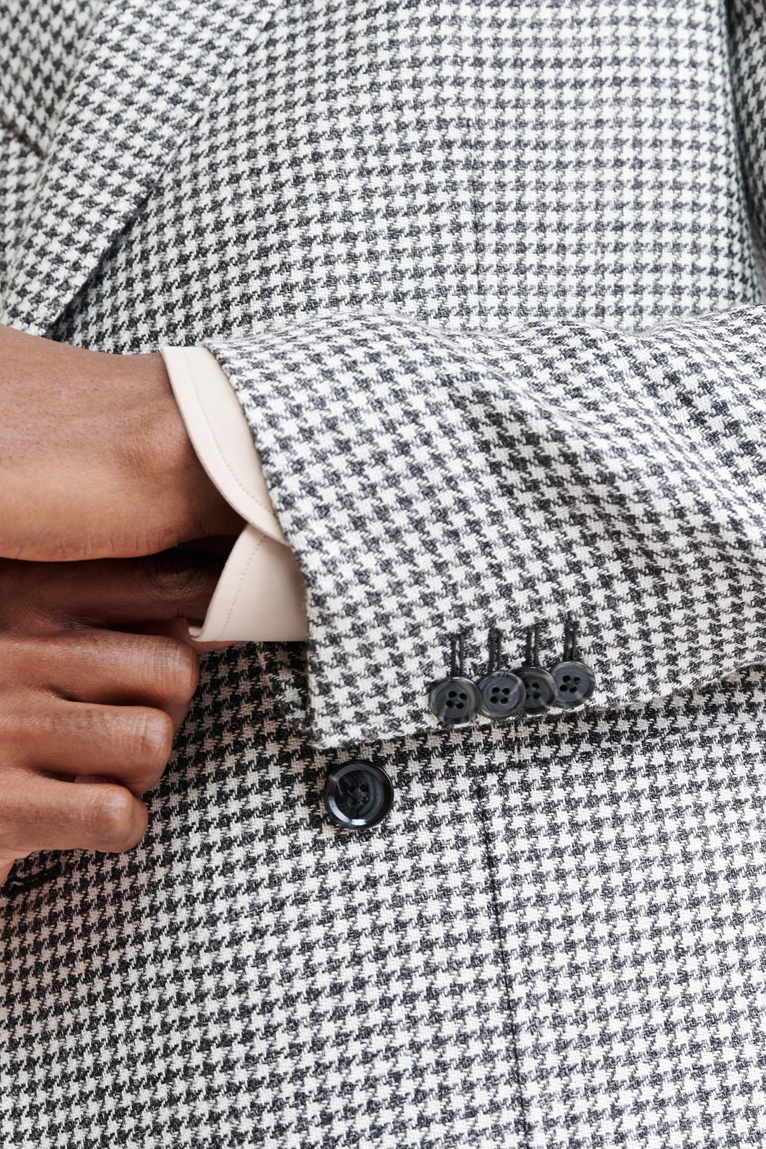 Black-White Wool & Linen Soho Jacket Riviera Trend - Image 2