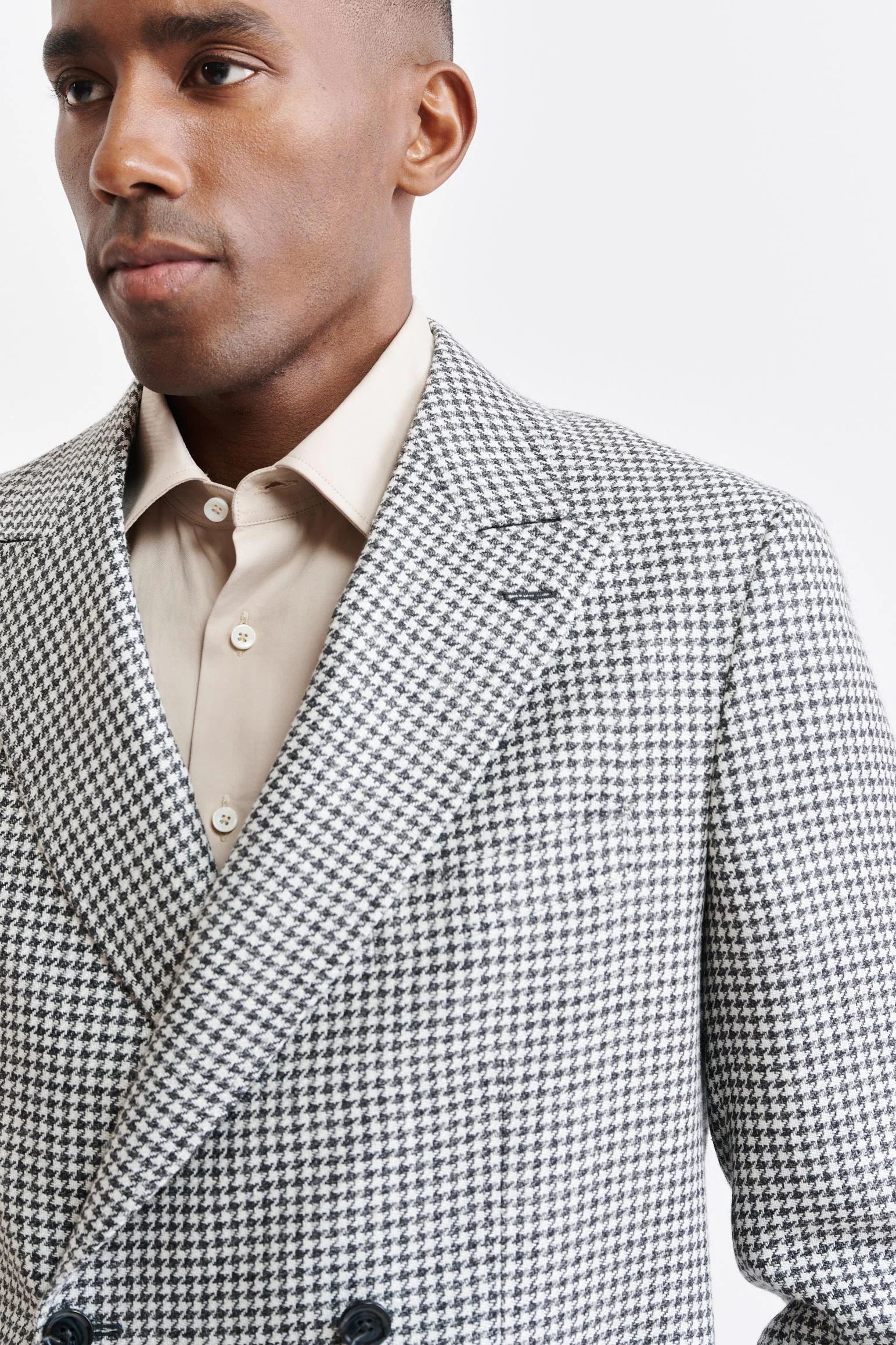 Black-White Wool & Linen Soho Jacket Riviera Trend - Image 5