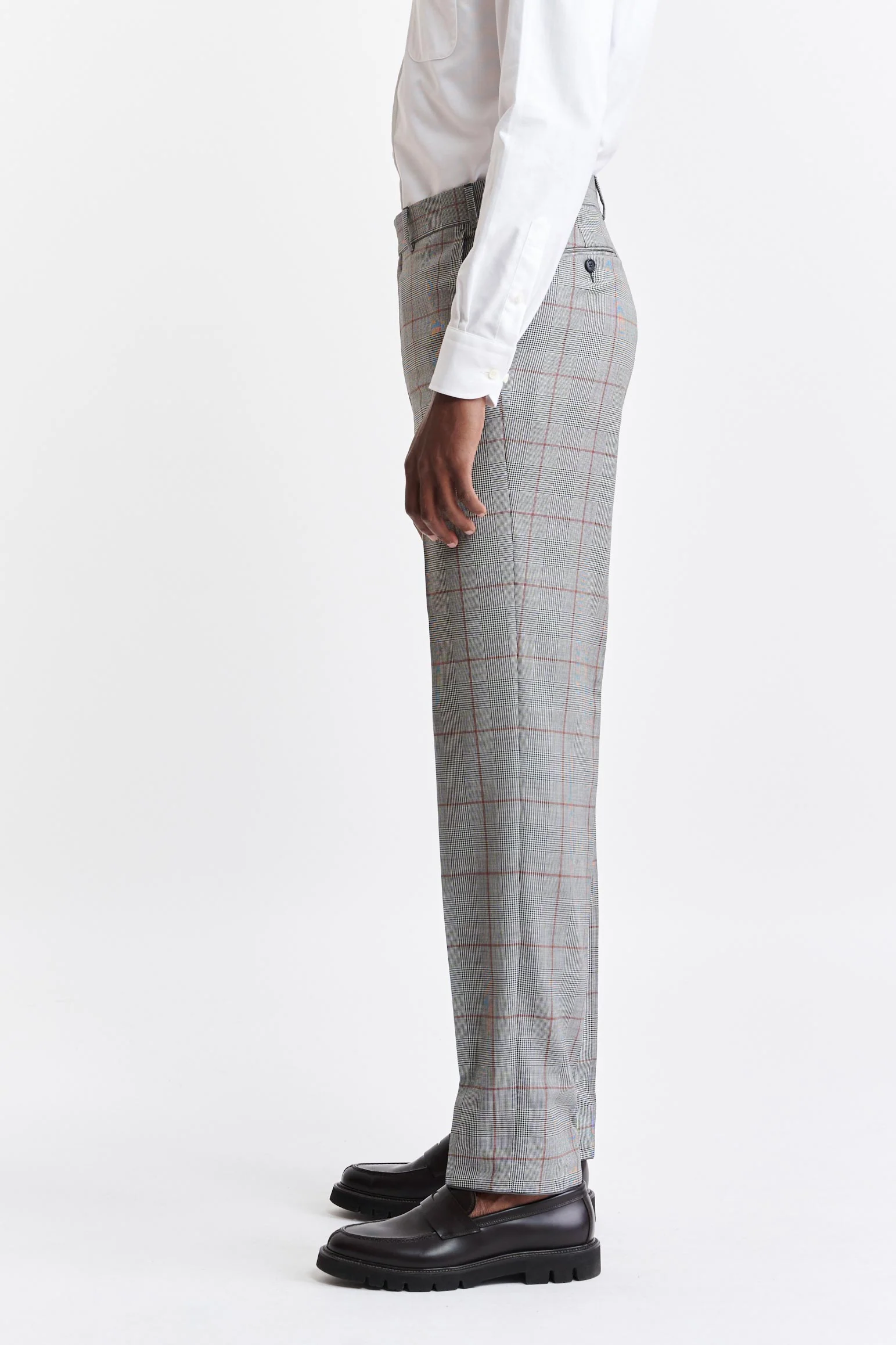 Black & White Wool Super 100's Signature Trousers Riviera Trend - Image 3