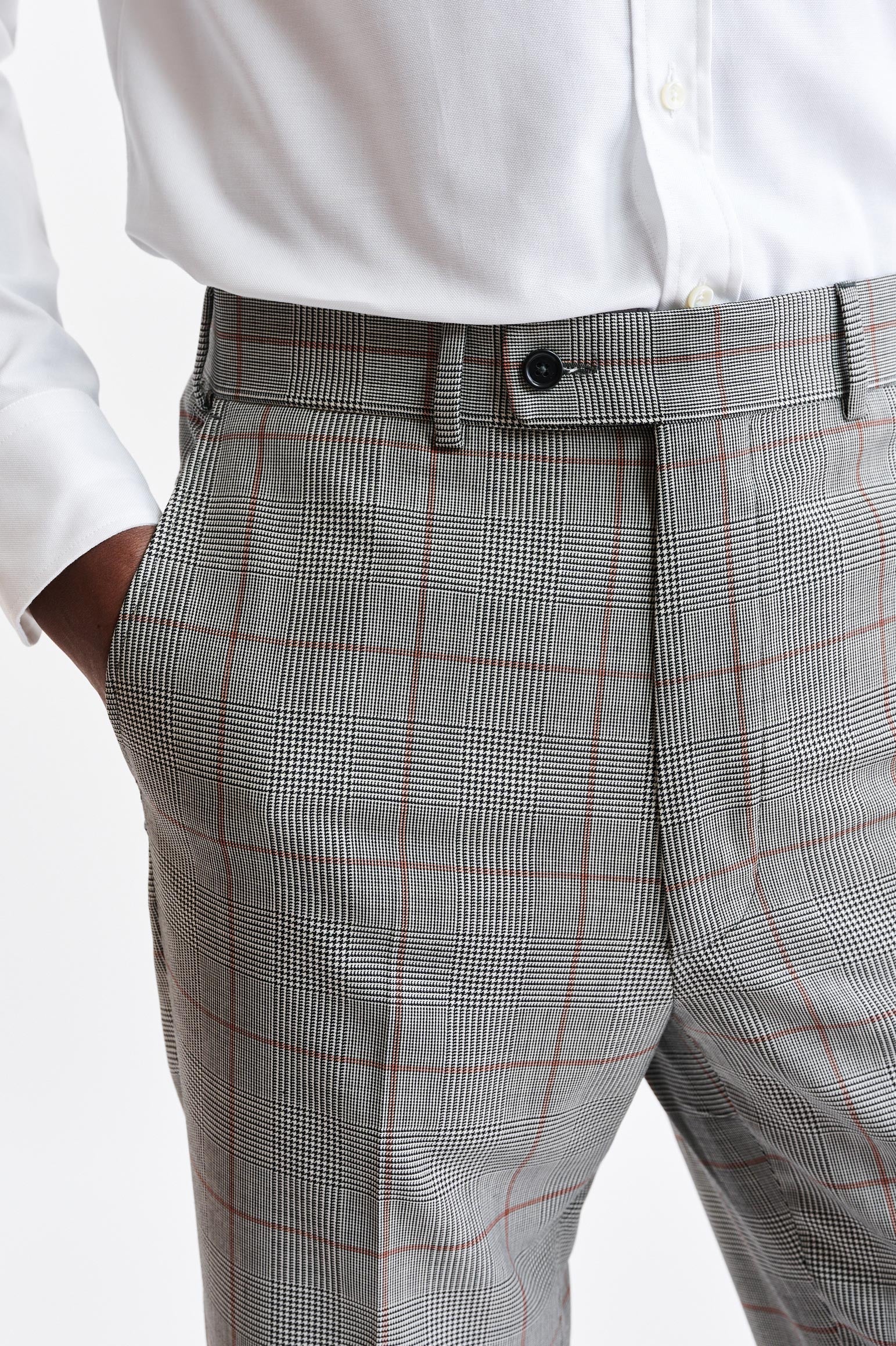 Grey Check Wool Super 100's Soho Suit Riviera Trend - Image 11