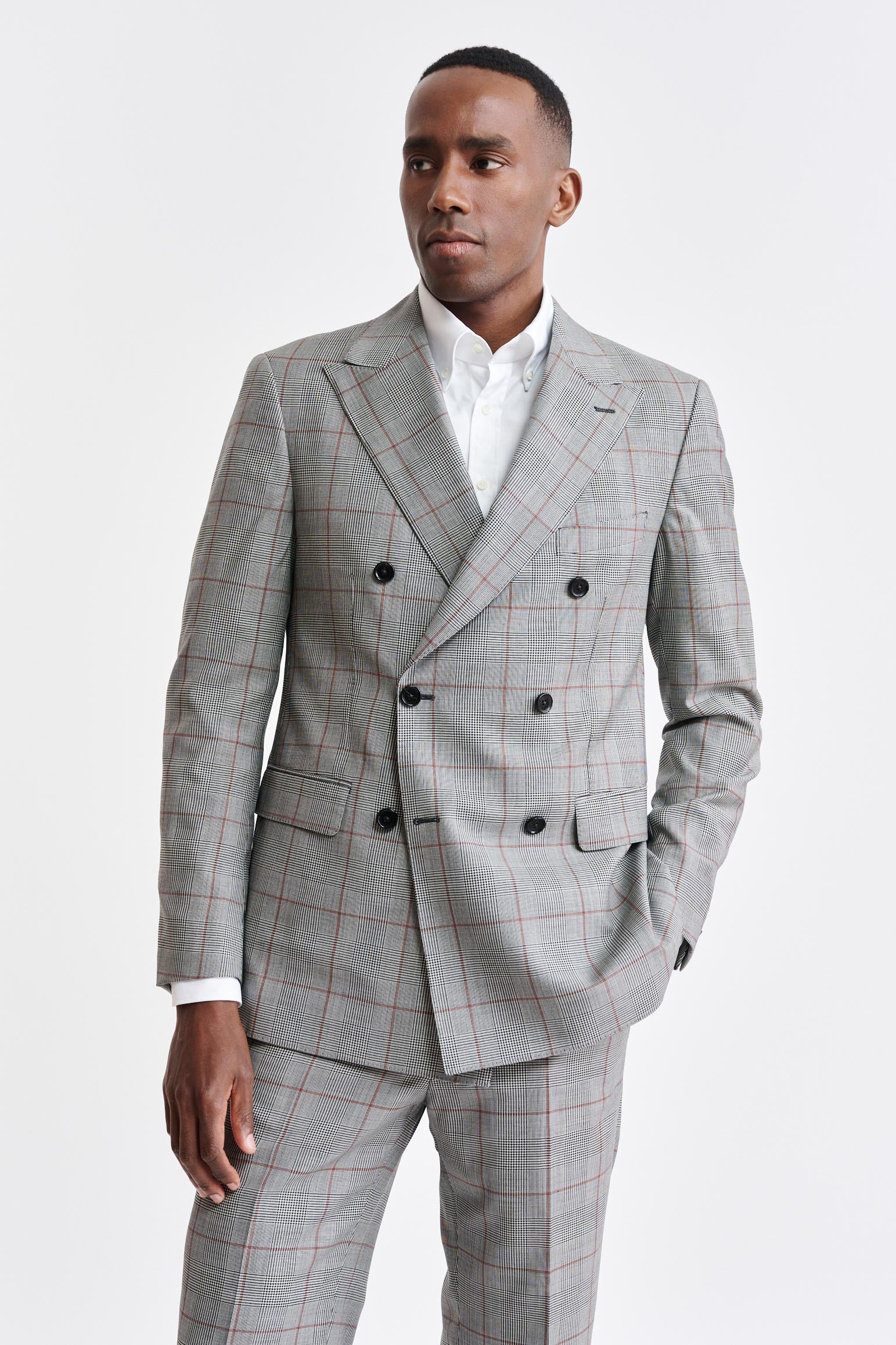 Grey Check Wool Super 100's Soho Suit Riviera Trend - Image 6