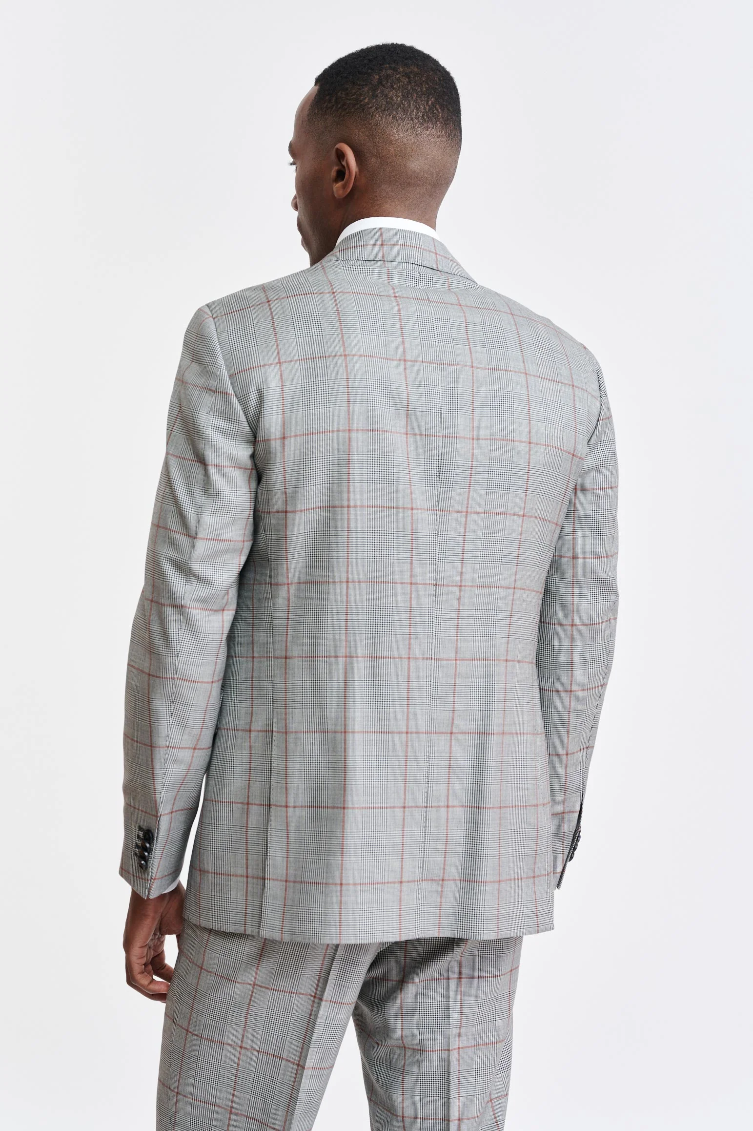 Grey Check Wool Super 100's Soho Suit Riviera Trend - Image 7