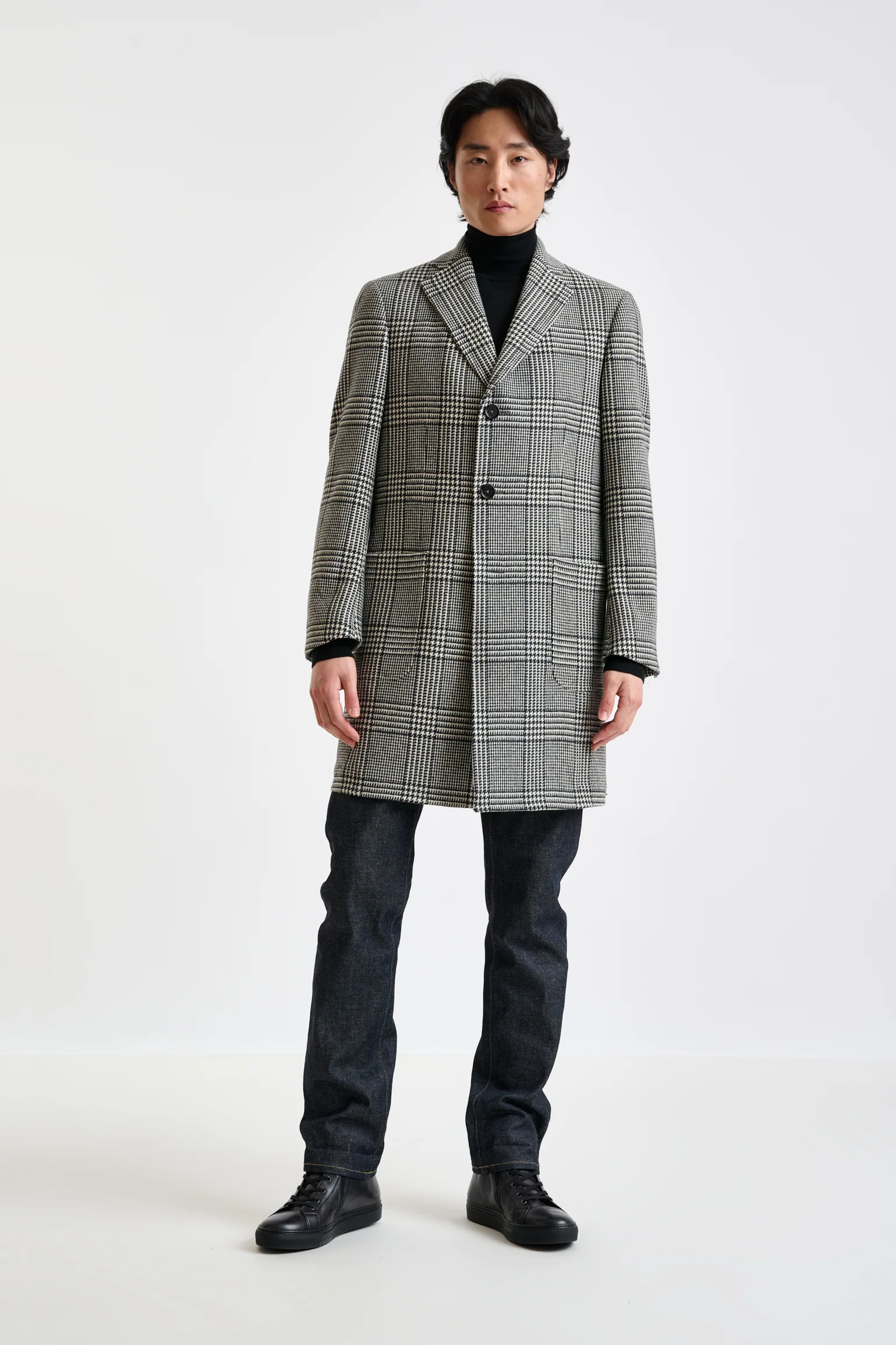 Black Wool & Cashmere Durham Overcoat Zeus - Image 3