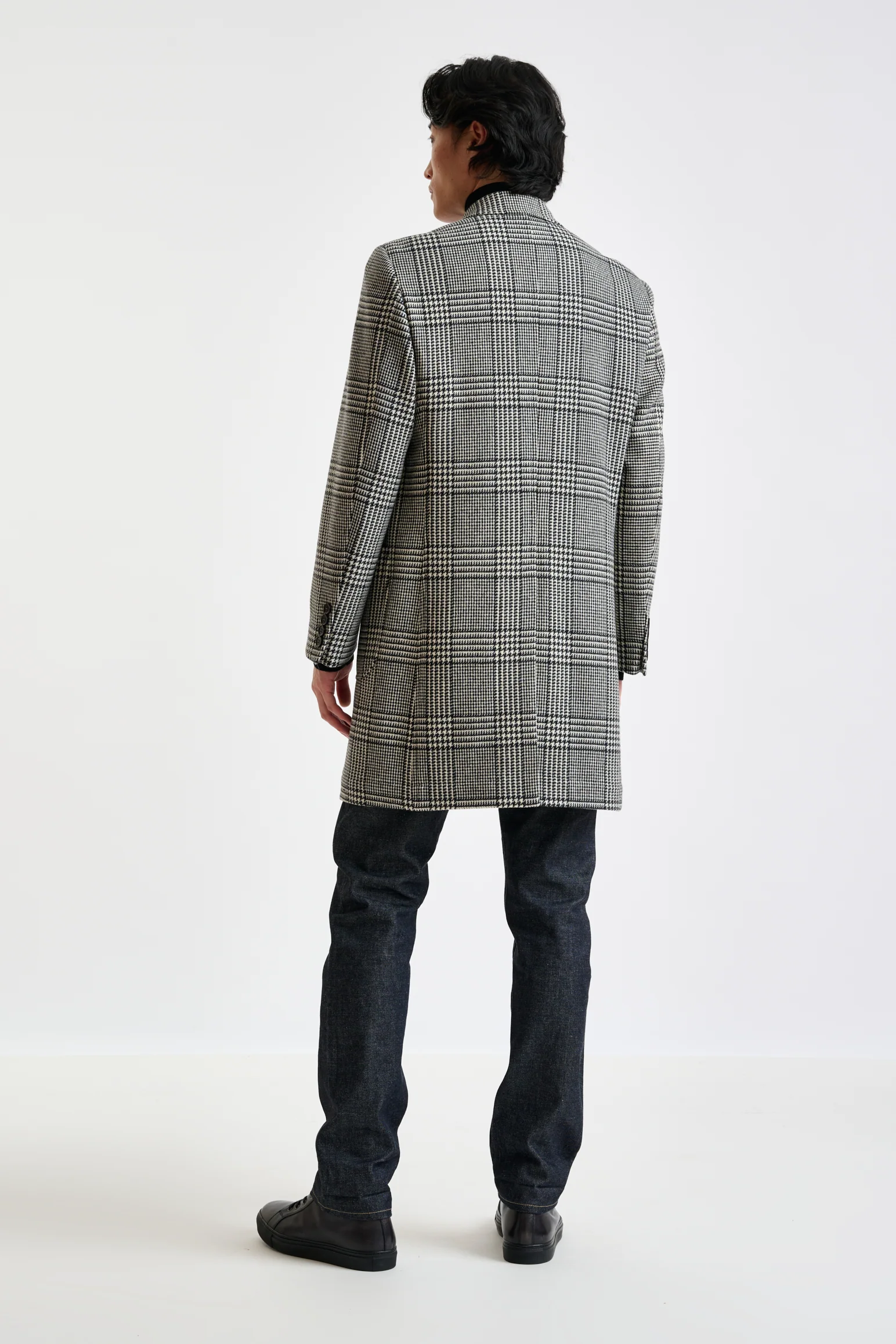 Black Wool & Cashmere Durham Overcoat Zeus - Image 4