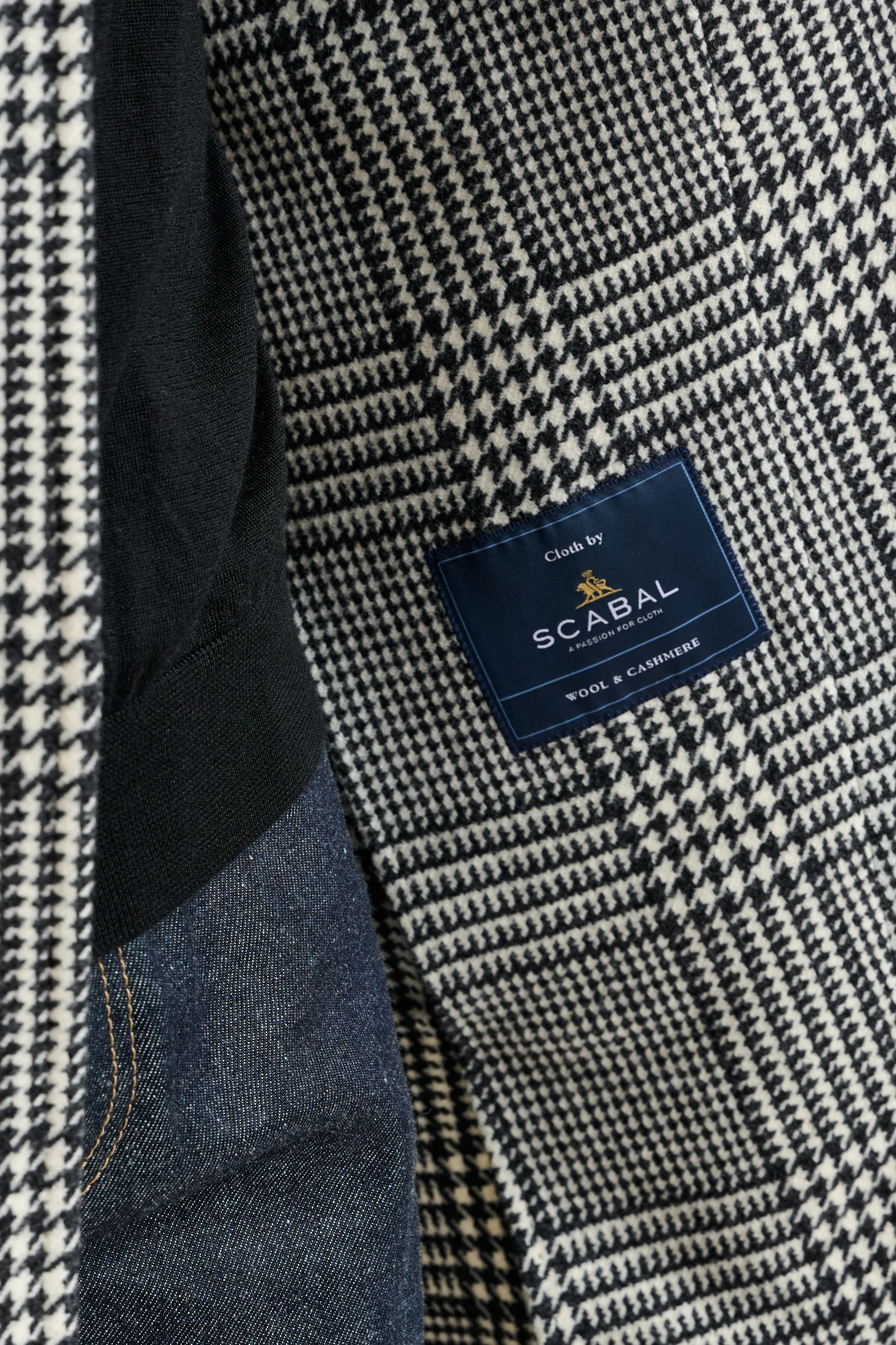 Black Wool & Cashmere Durham Overcoat Zeus - Image 7