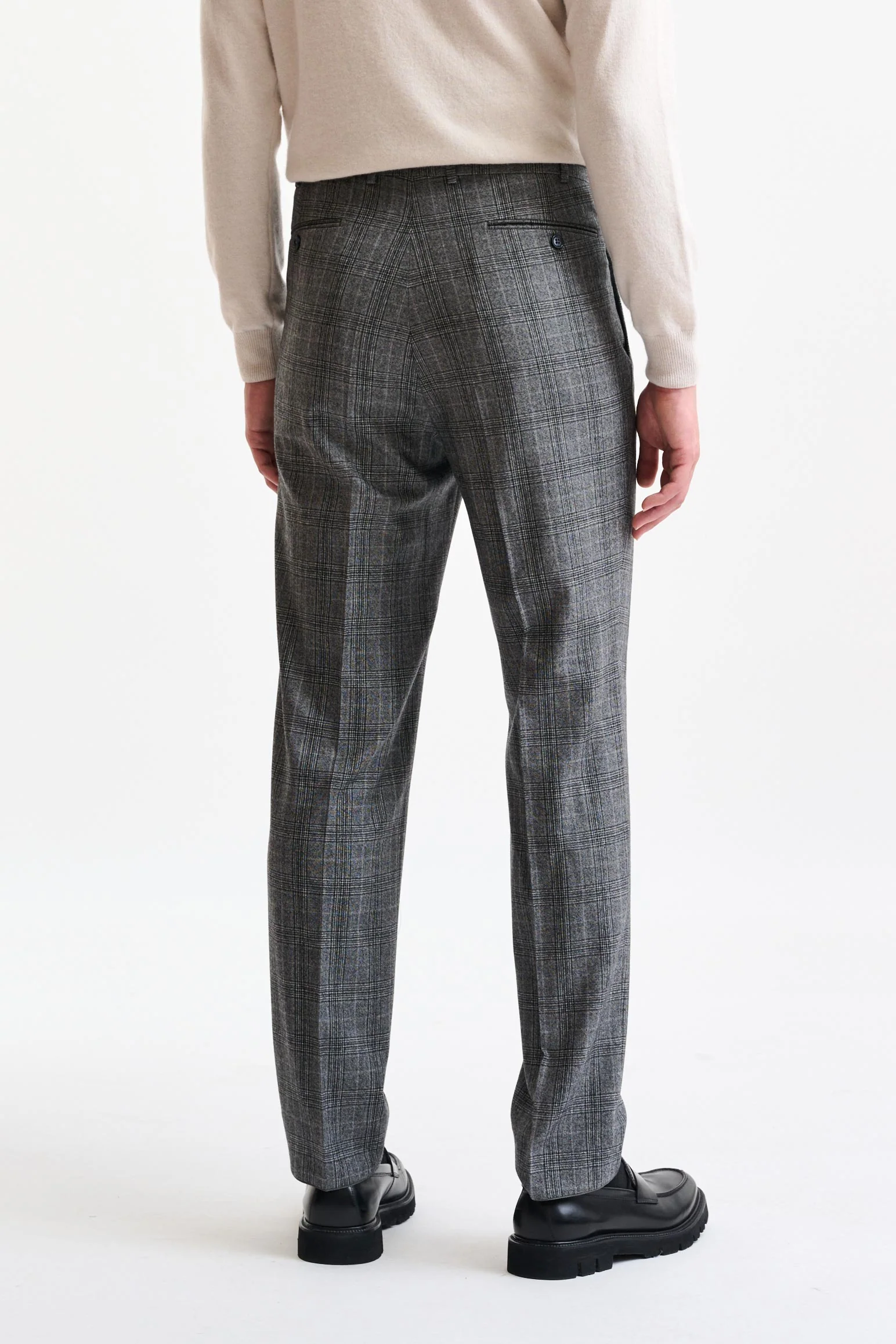 Grey Check Wool Farley Trousers Hybrid - Image 5