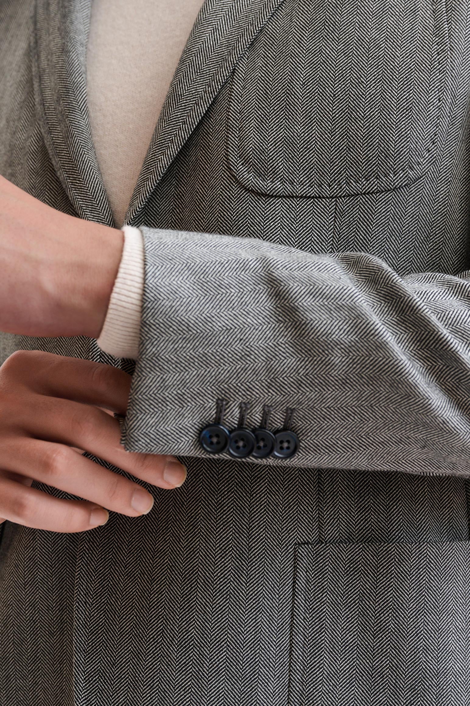 Grey Wool Kenton Jacket Autumn Leaves - Image 2