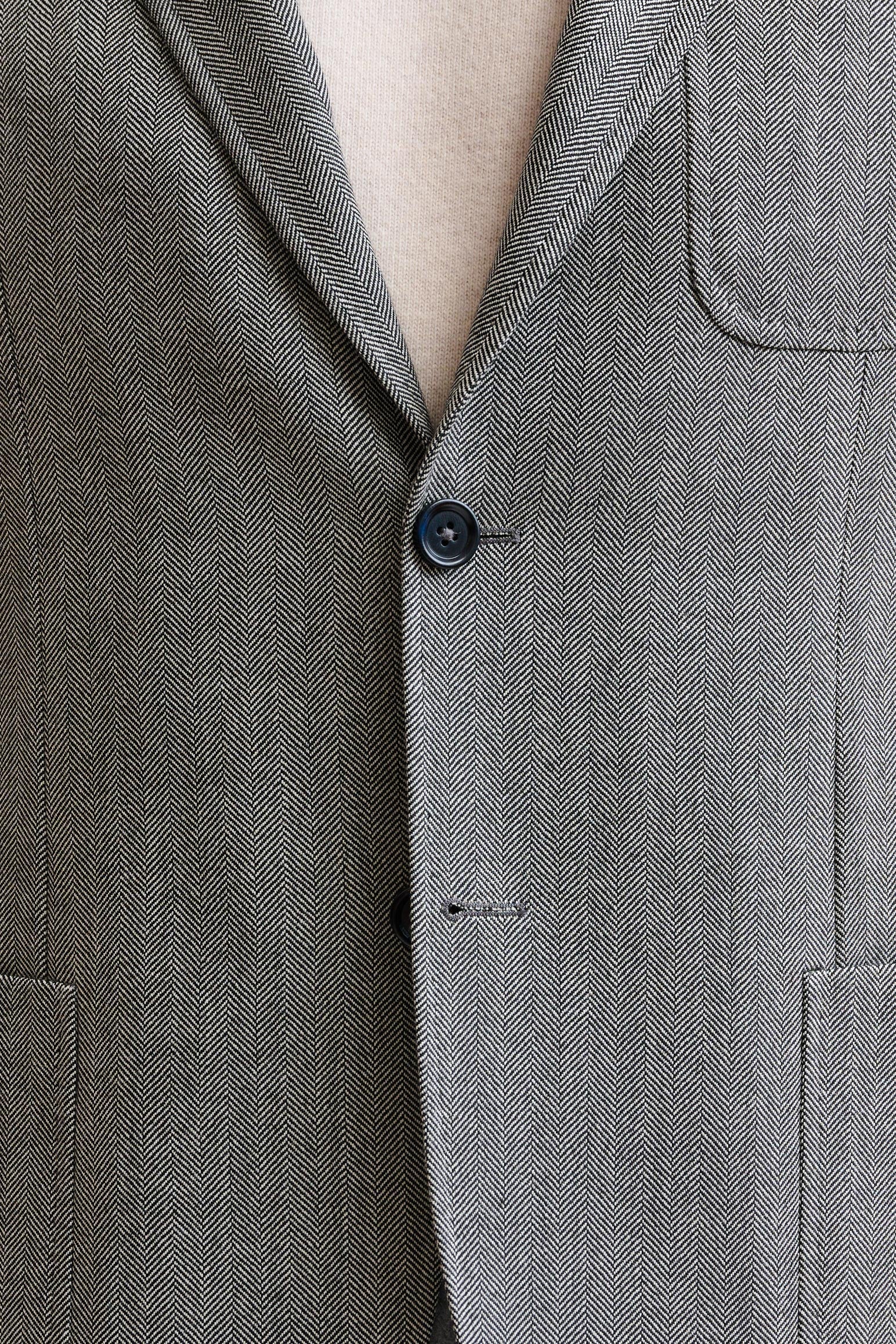 Grey Wool Kenton Jacket Autumn Leaves - Image 3