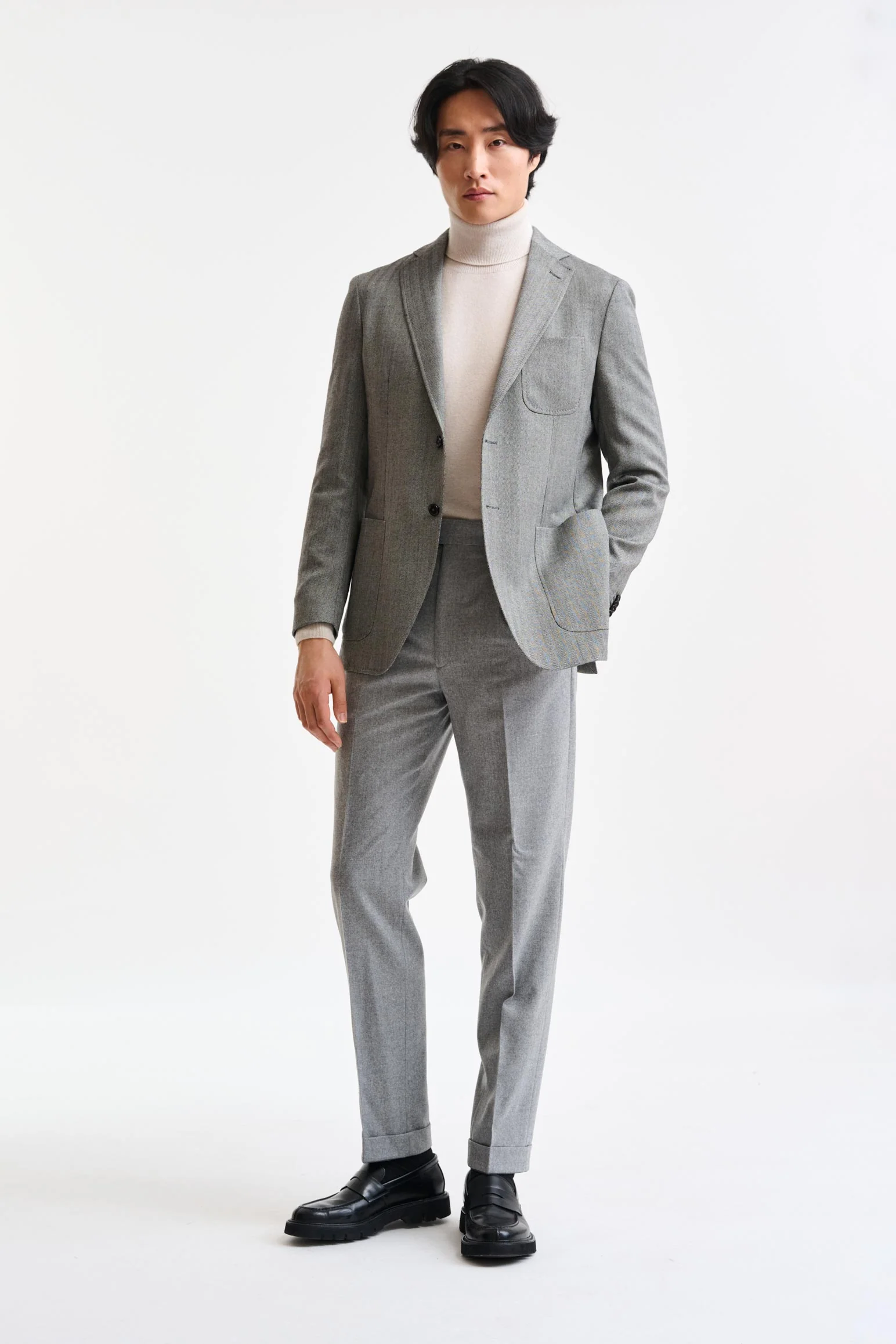Grey Wool Kenton Jacket Autumn Leaves - Image 5