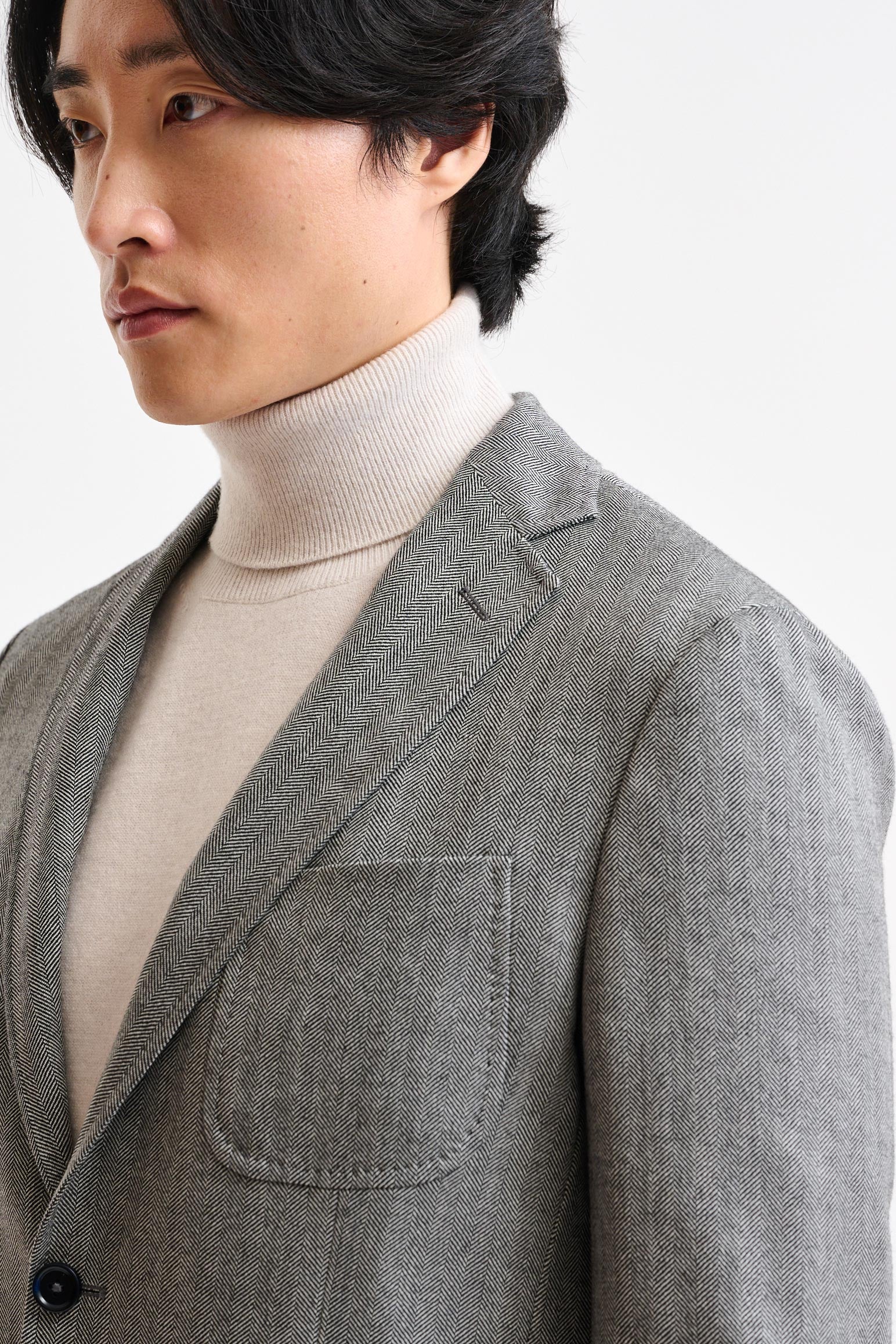Grey Wool Kenton Jacket Autumn Leaves - Image 6
