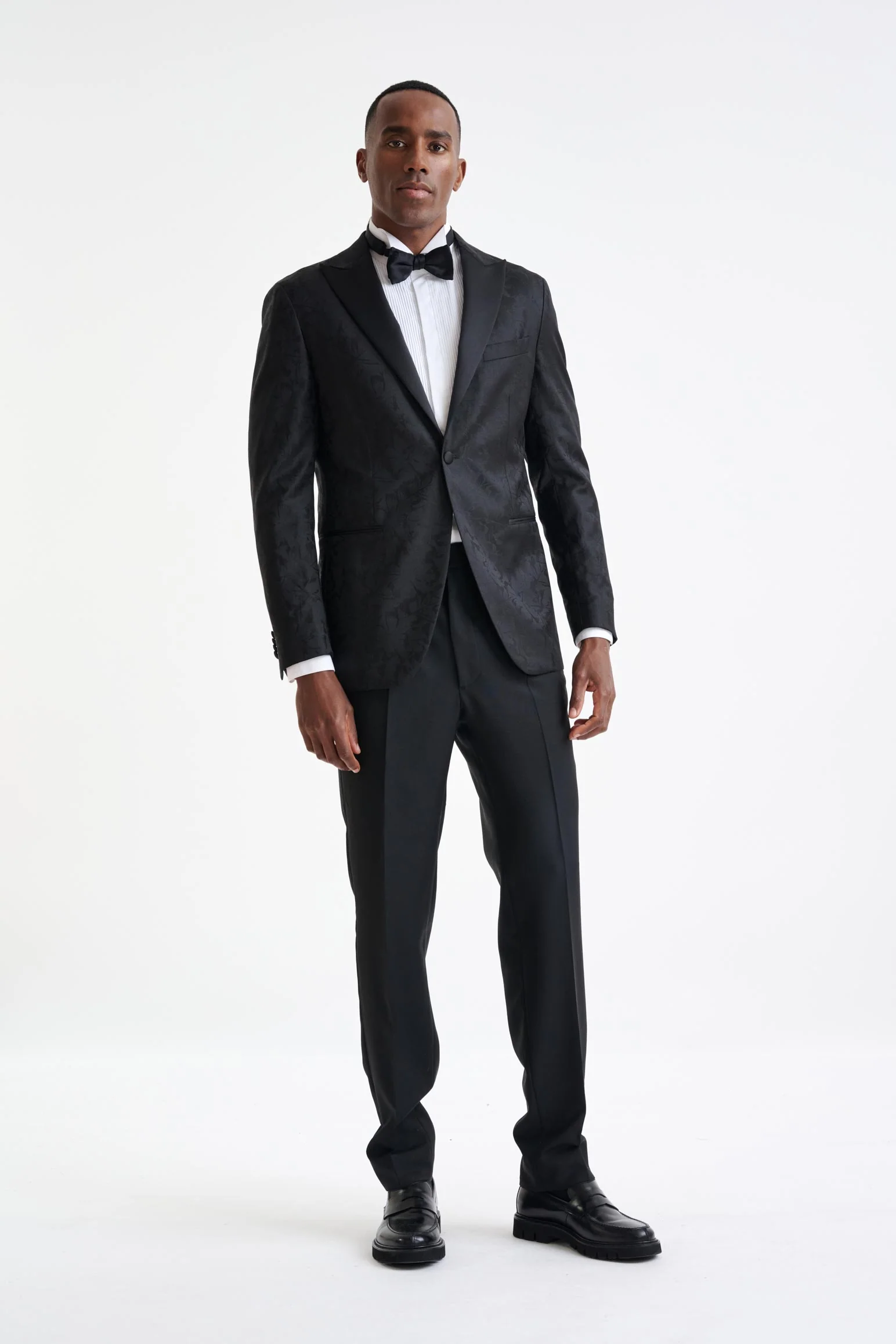 Black Wool Kenton Tuxedo Lifestyle - Image 2
