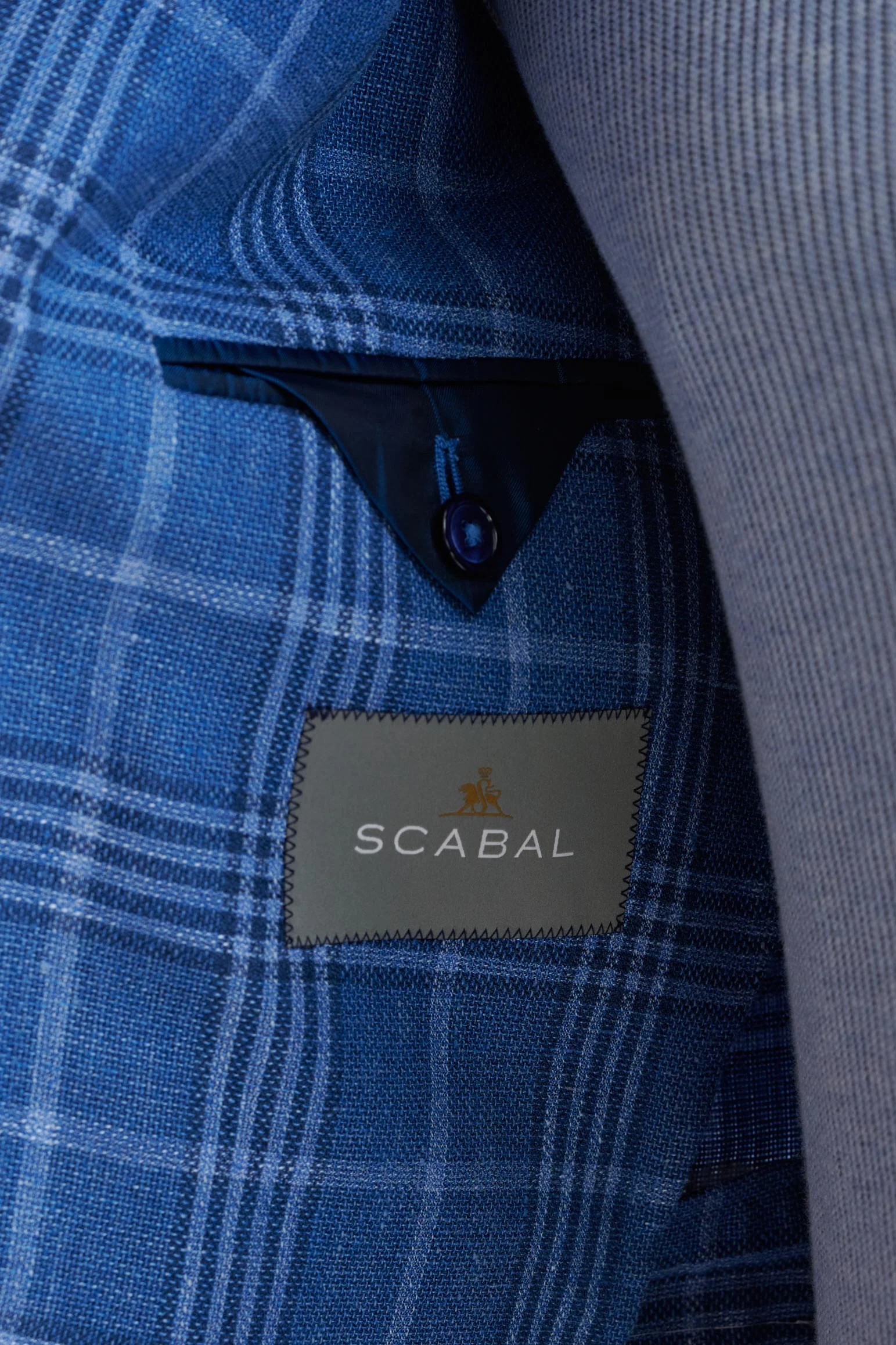 Blue Linen & Wool Soho Jacket Amalfi Trend - Image 7