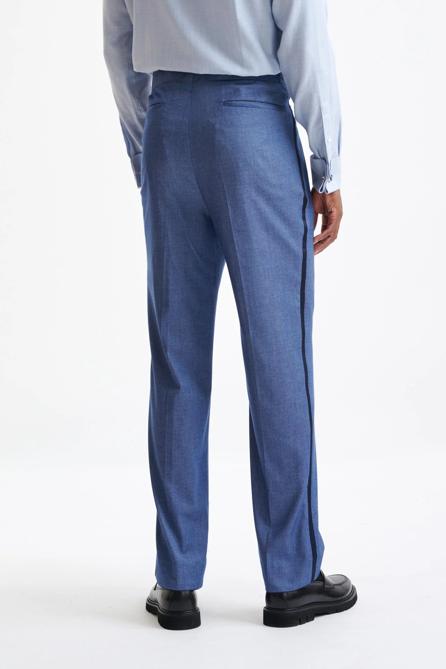 Blue Medium Cashmere & Cotton Kenton Suit Cashmere Denim - Image 12