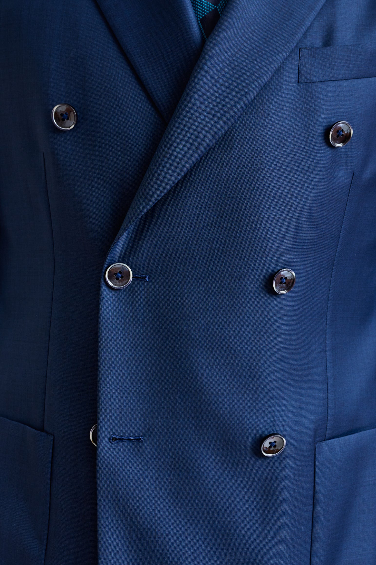 Blue Super 140's Wool & Cashmere Kenton Suit Triumph - Image 3