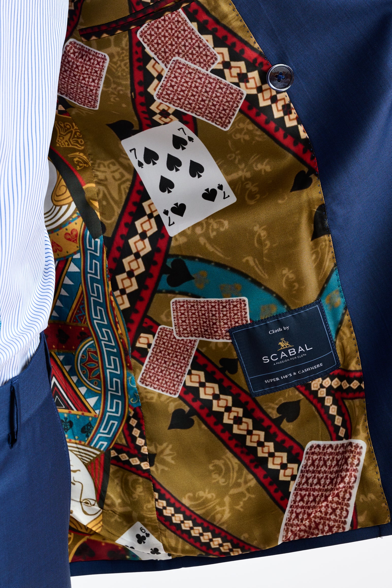 Blue Super 140's Wool & Cashmere Kenton Suit Triumph - Image 4
